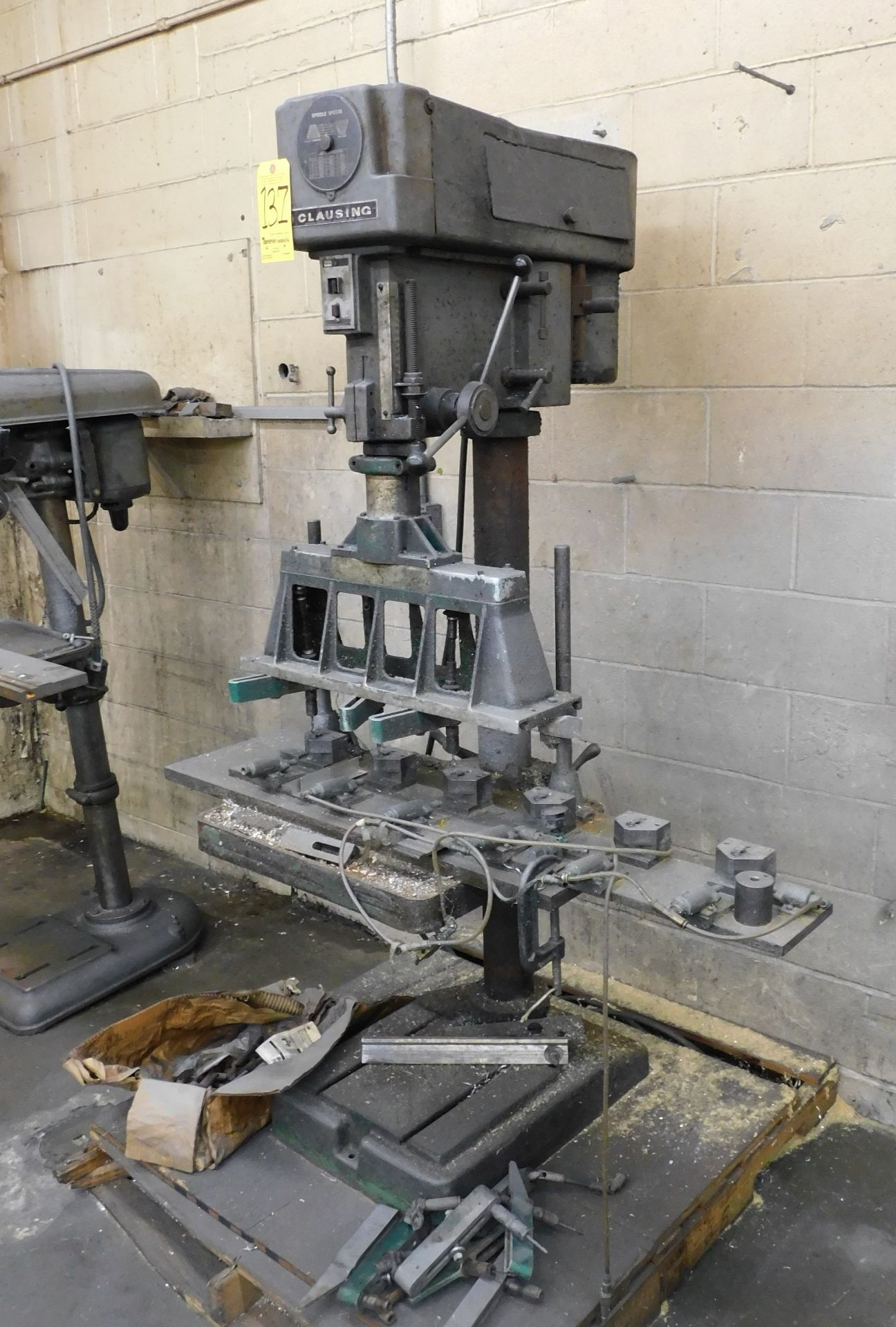 Clausing Model 2234 15" Single Spindle Drill Press, s/n 109205, with Commander Drill Head