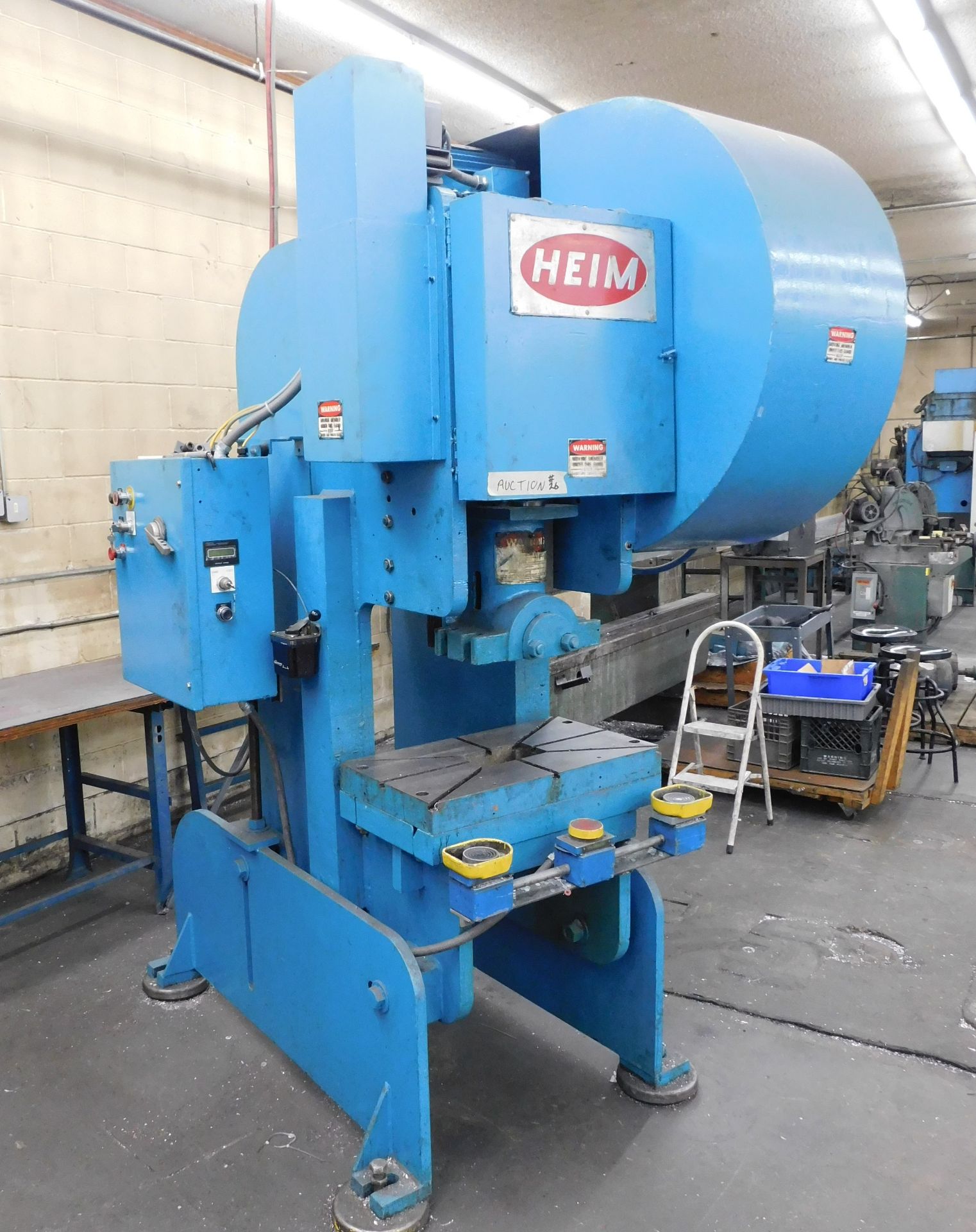 Heim Model 5 OBI-F OBI Punch Press, s/n 2813, 55 Ton, 3" Stroke, 13" Shut Height (SDAU), 4"