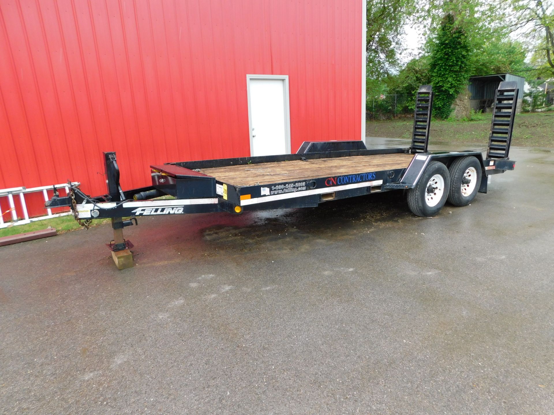 2015 Felling Tandem Axle Equipment Trailer vin SFTEE2420F1004136, 18'Long X 80' Wide Deck, Fold-Down