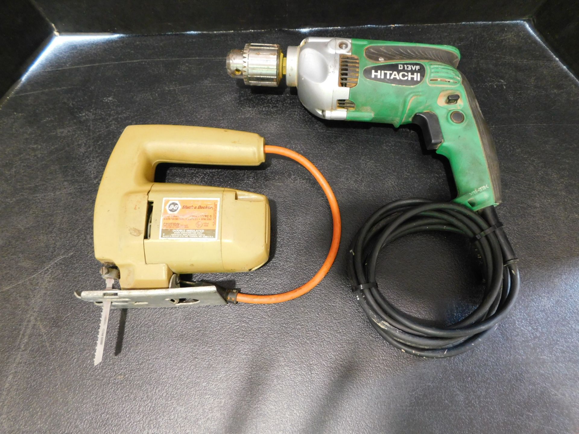 Hitachi D13VF Electric Drill & Black & Decker Jig Saw