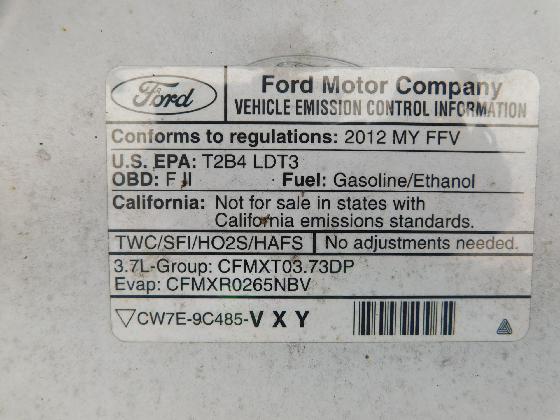 2011 Ford Pick up F-150XL vin 1FTMF1CM3CKD12942, Automatic Transmission, PW, Pl, 8'Bed w/Cap 146,289 - Image 43 of 46