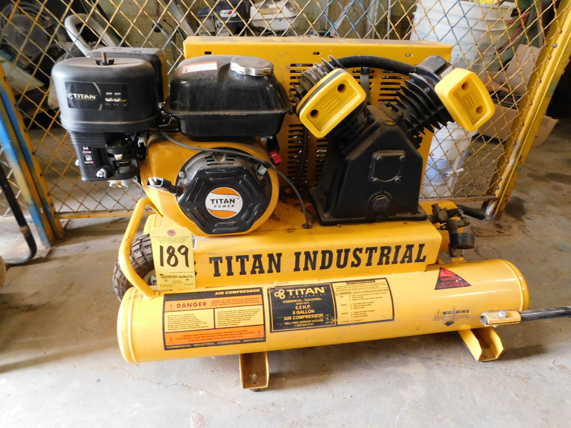 Titan 5.5hp, /8 Gal. Gas Powered Portable Air Compressor
