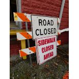 Road Closed & Sidewalk Closed Signs