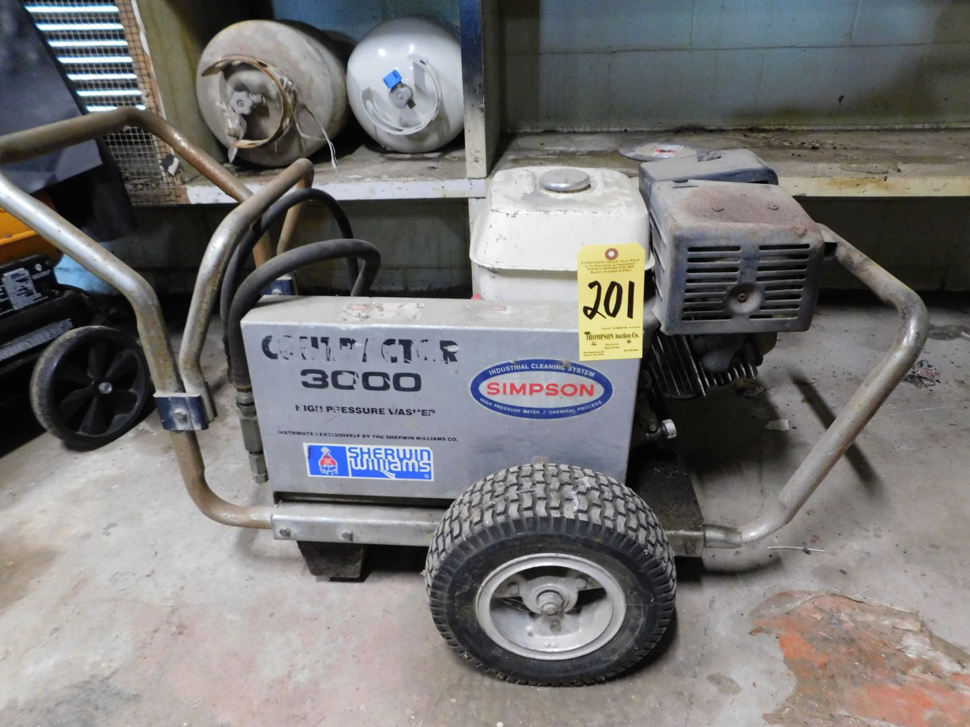 Simpson Contractor 3000 gas Powered Pressure Washer, Honda 11hp, Gas Engine