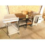 (4) Utility Carts & 3-Drawer Cabinet