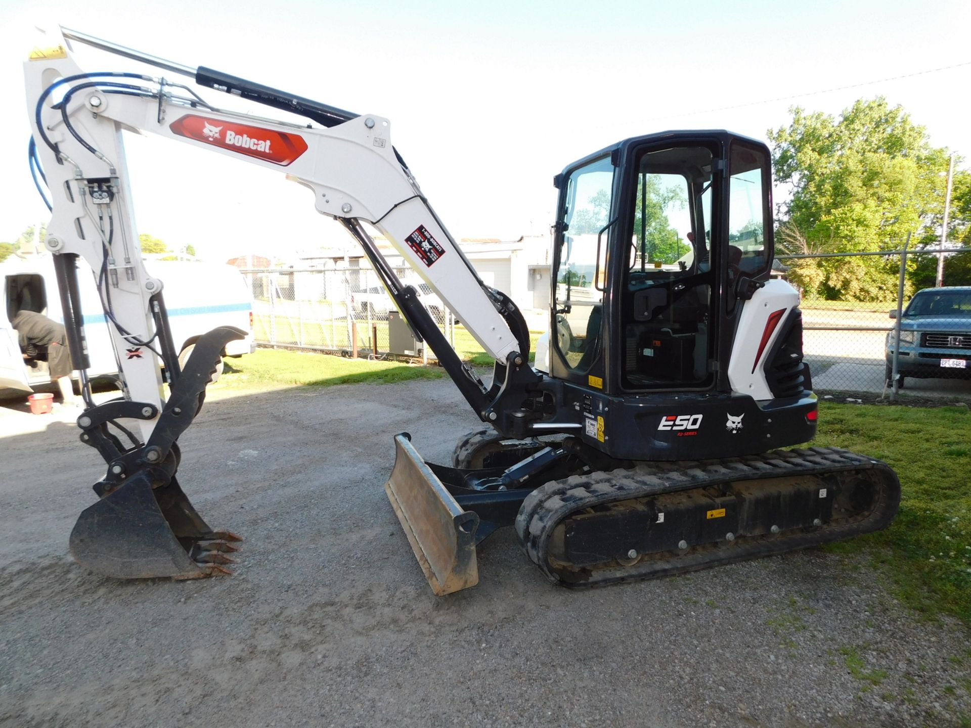 2022 Bobcat Model E-50 R-2 Series Mini Excavator sn BPGP14820, Enclosed Cab, Heat & AC, 24" - Image 2 of 40