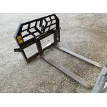 Blue Diamond Model 314004 Skid Steer Fork Attachment sn 25581, 48" Forks, 4,000lb. Cap.