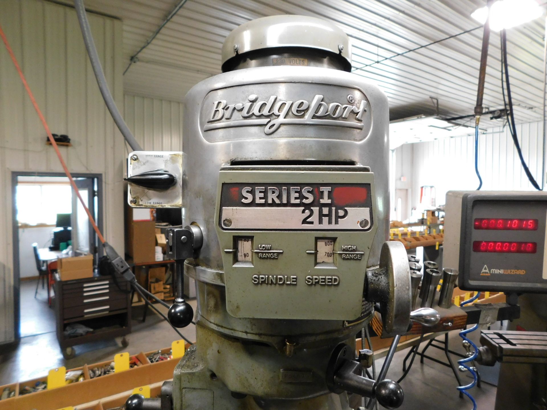 Bridgeport Series I 2H.P. Vertical Mill sn# 12BR235748, 9"X48" Table, Servo Table Powerfeed, - Image 7 of 11
