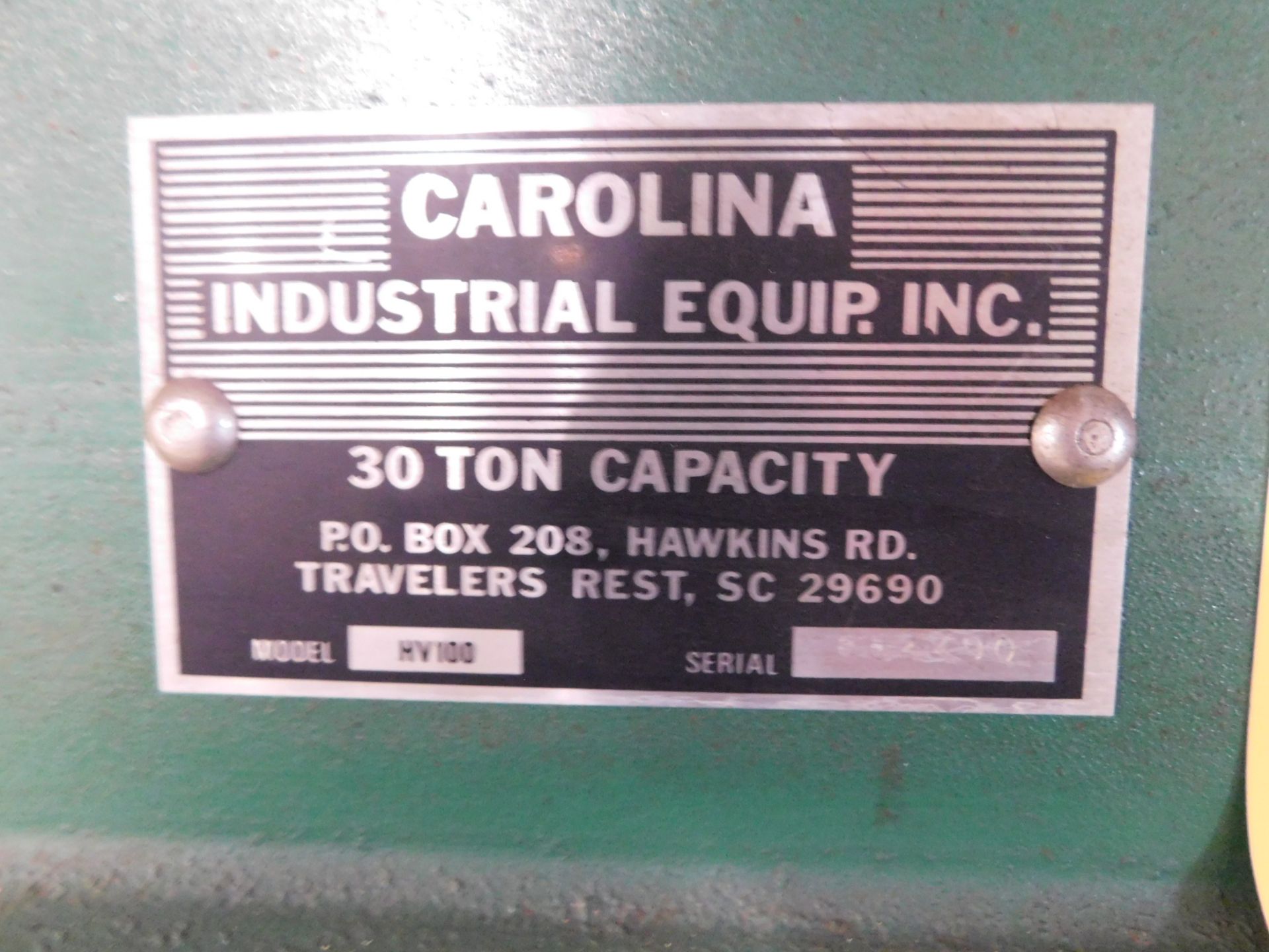 Carolina 30 Ton H-Frame Shop Press sn#004490 - Image 2 of 5