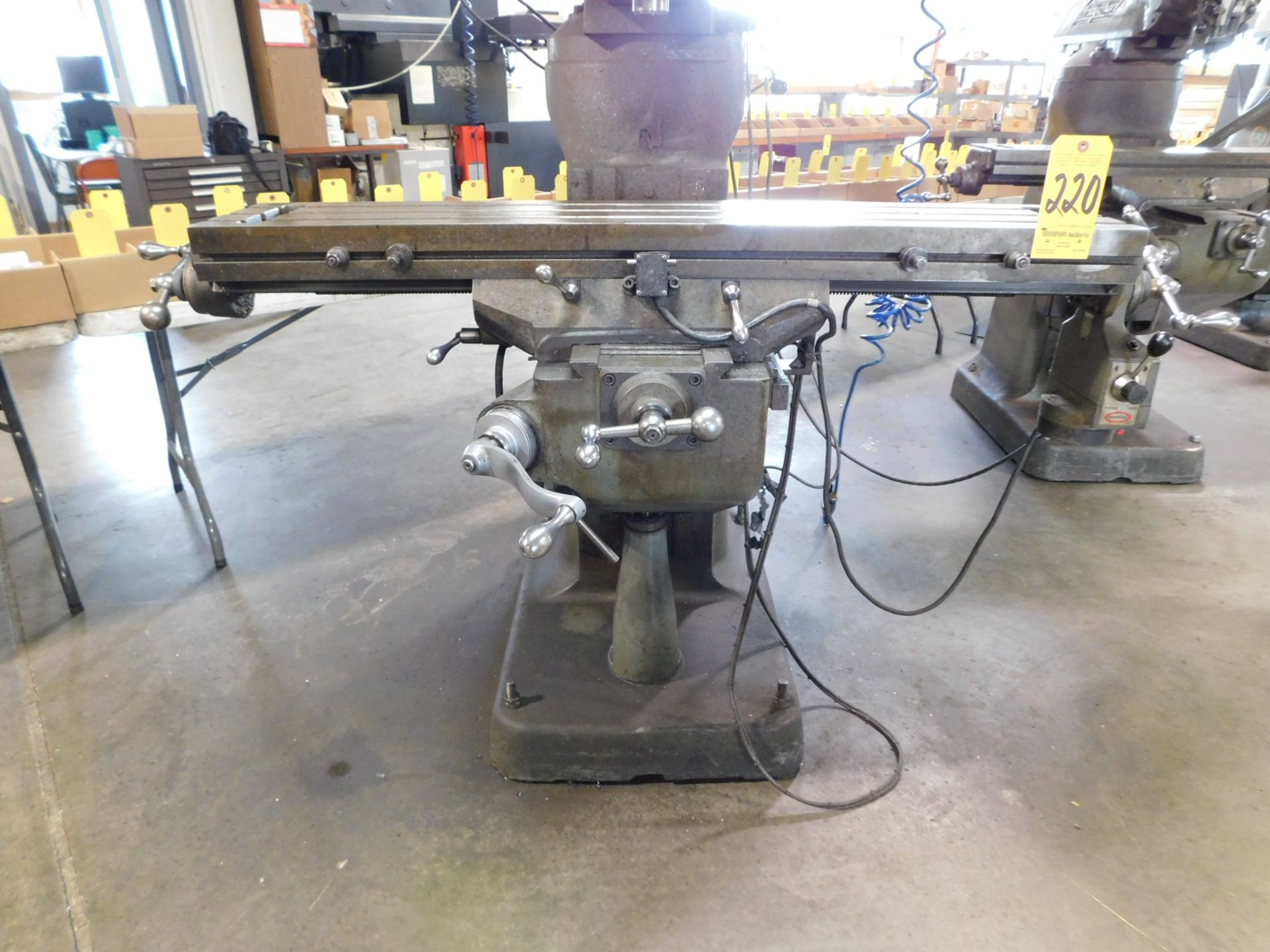 Bridgeport Series I 2H.P. Vertical Mill sn# 12BR235748, 9"X48" Table, Servo Table Powerfeed, - Image 8 of 11