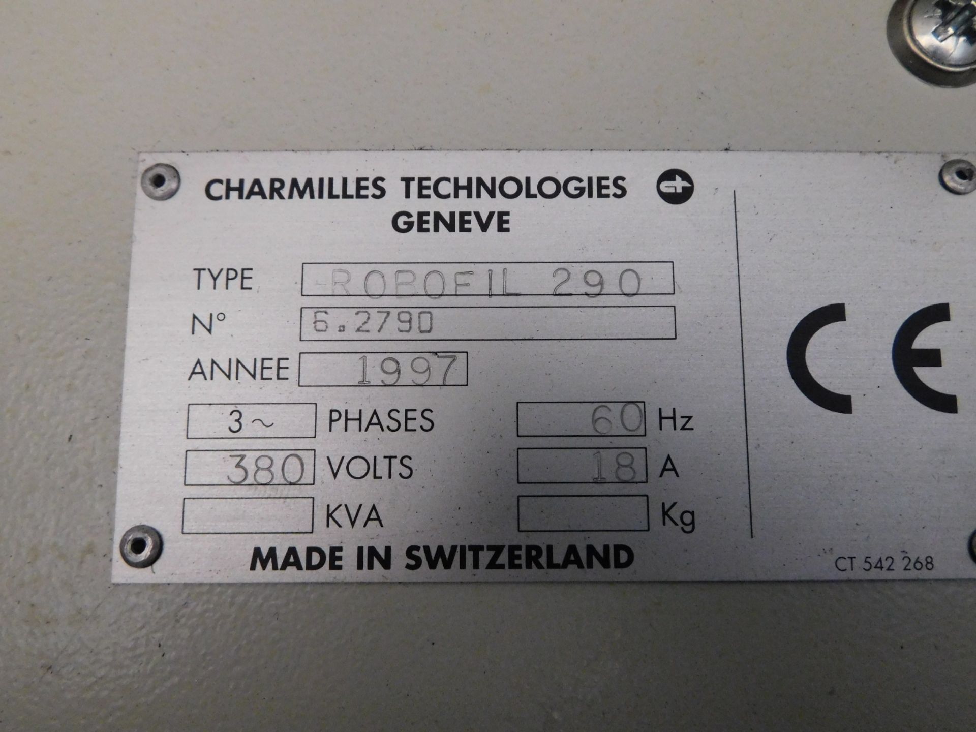 Charmiles Model Robofil 290 Wire EDM sn#335123, New 1997, Travels: X-15.7",Y-9.8", Z-7.87", Max - Image 13 of 13