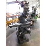 Bridgeport 1H.P. Step Pulley Vertical Mill sn#12BR139963, 9"X42" Table, R-8 Collets, Sony 2-Axis