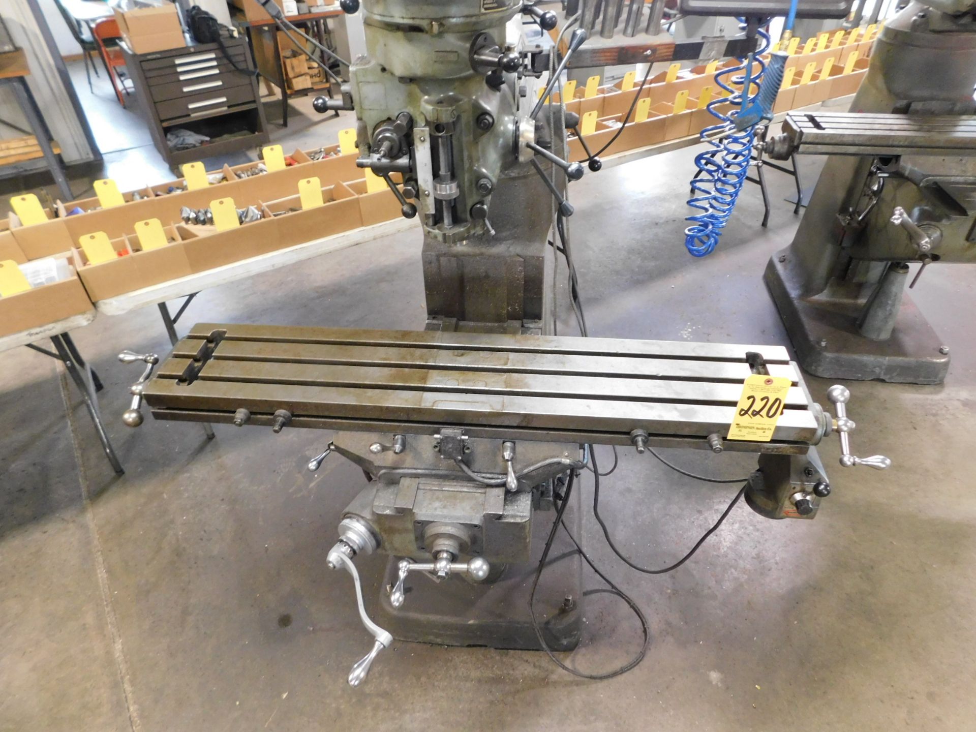 Bridgeport Series I 2H.P. Vertical Mill sn# 12BR235748, 9"X48" Table, Servo Table Powerfeed, - Image 2 of 11