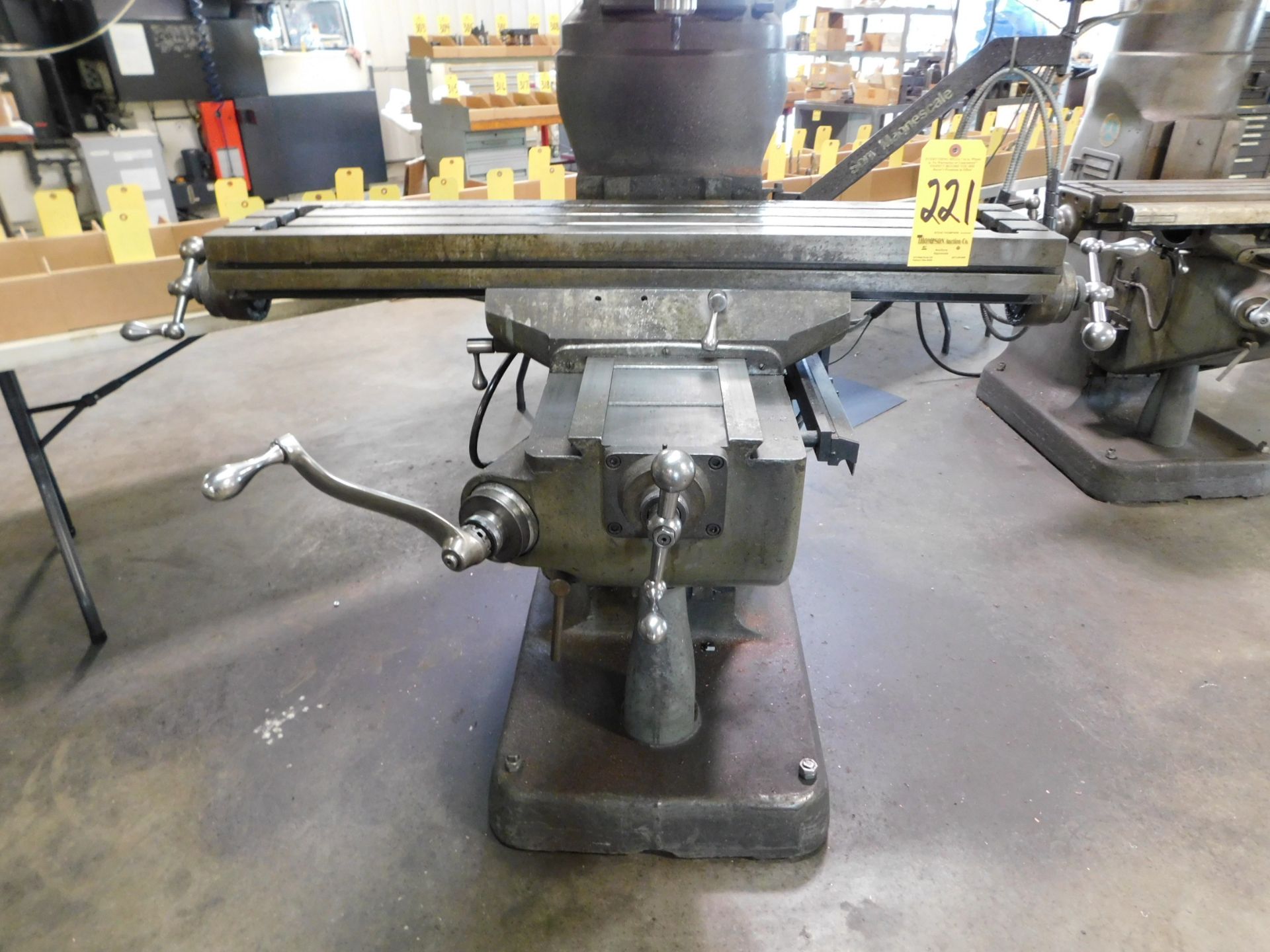 Bridgeport 1H.P. Step Pulley Vertical Mill sn#12BR139963, 9"X42" Table, R-8 Collets, Sony 2-Axis - Image 7 of 12
