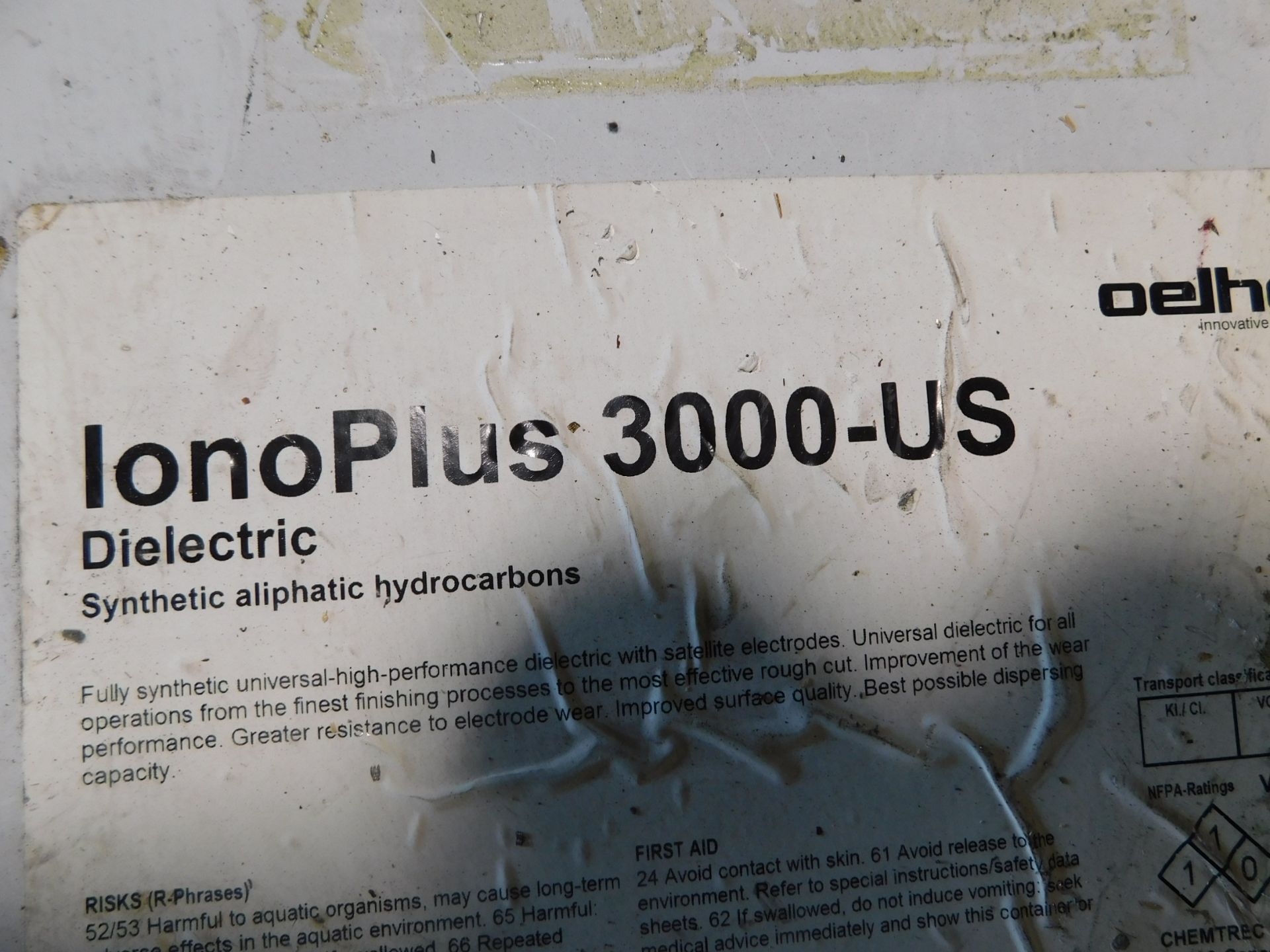 EDM Dielectric IONOPlus 3000 -US Fluid, Quarter Full - Image 2 of 2