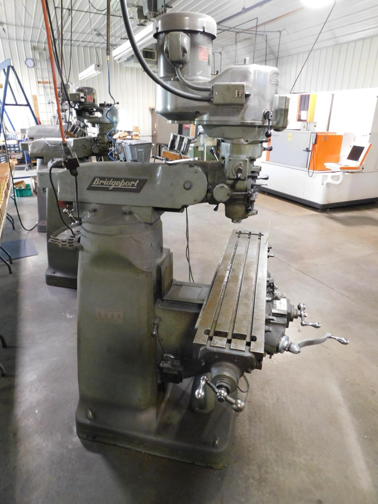 Bridgeport Series I 2H.P. Vertical Mill sn# 12BR235748, 9"X48" Table, Servo Table Powerfeed, - Image 10 of 11