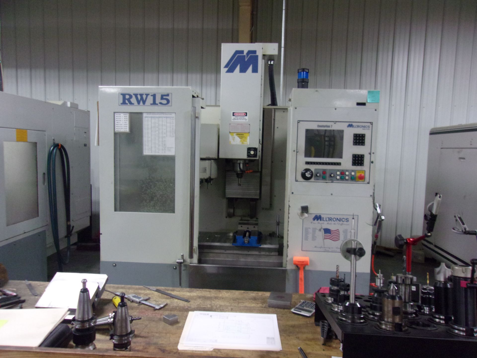 Milltronics Model RW15 CNC Vertical Machining Center, s/n 10050, Centurian 7 CNC Control, 40 - Image 2 of 7