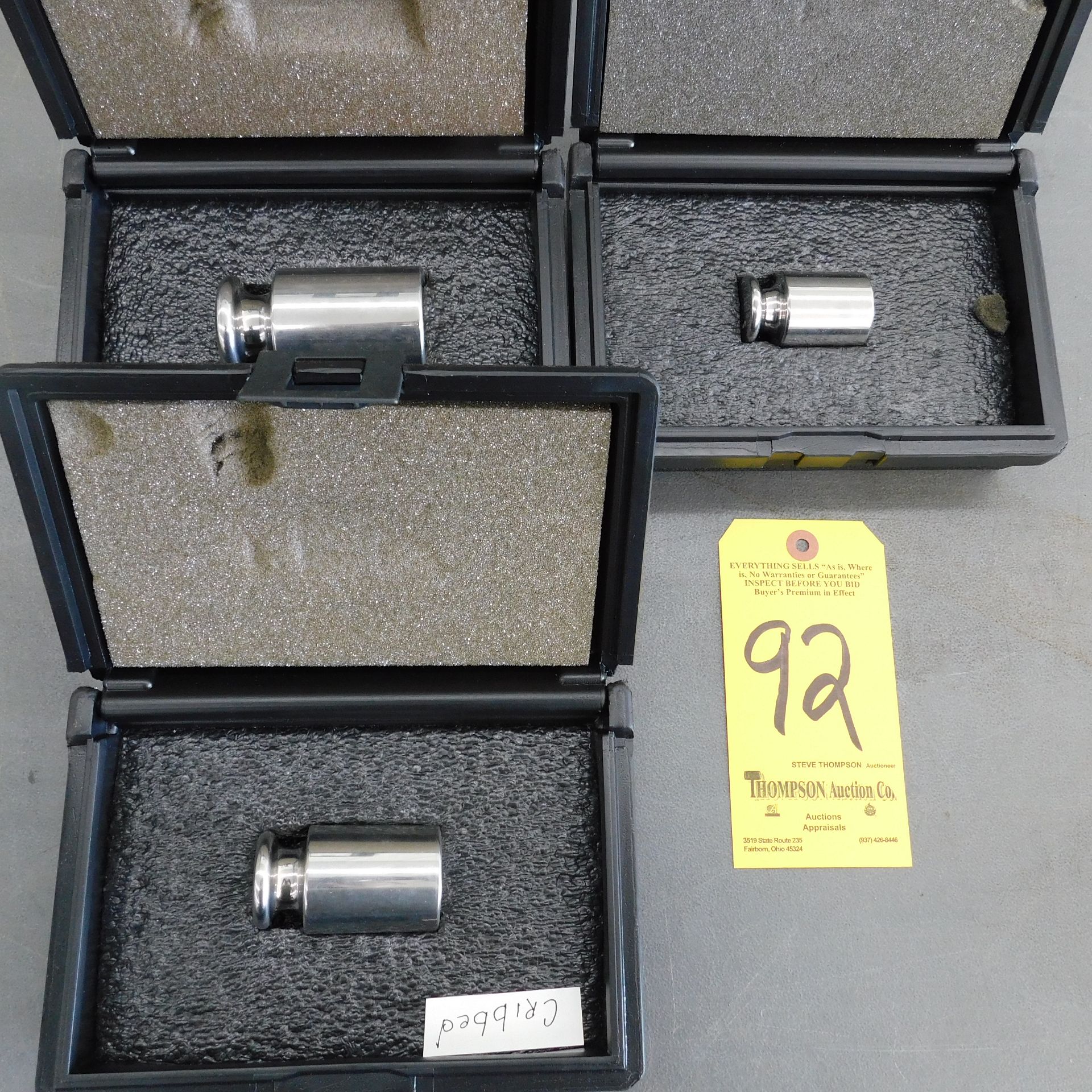 (3) Denver Instruments Gage Weights, 100g, 500g, and 300g