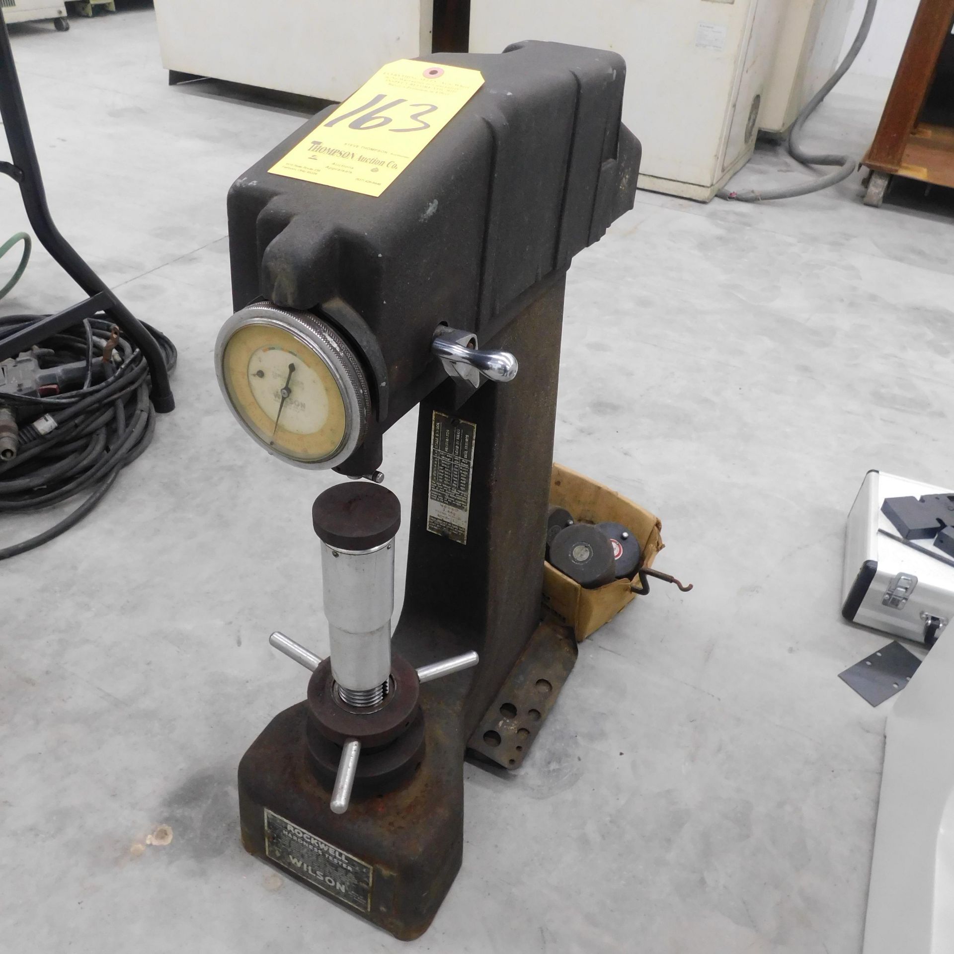 Wilson Rockwell Model 3RO Hardness Tester, s/n 3RO-112, with Weights and Attachments