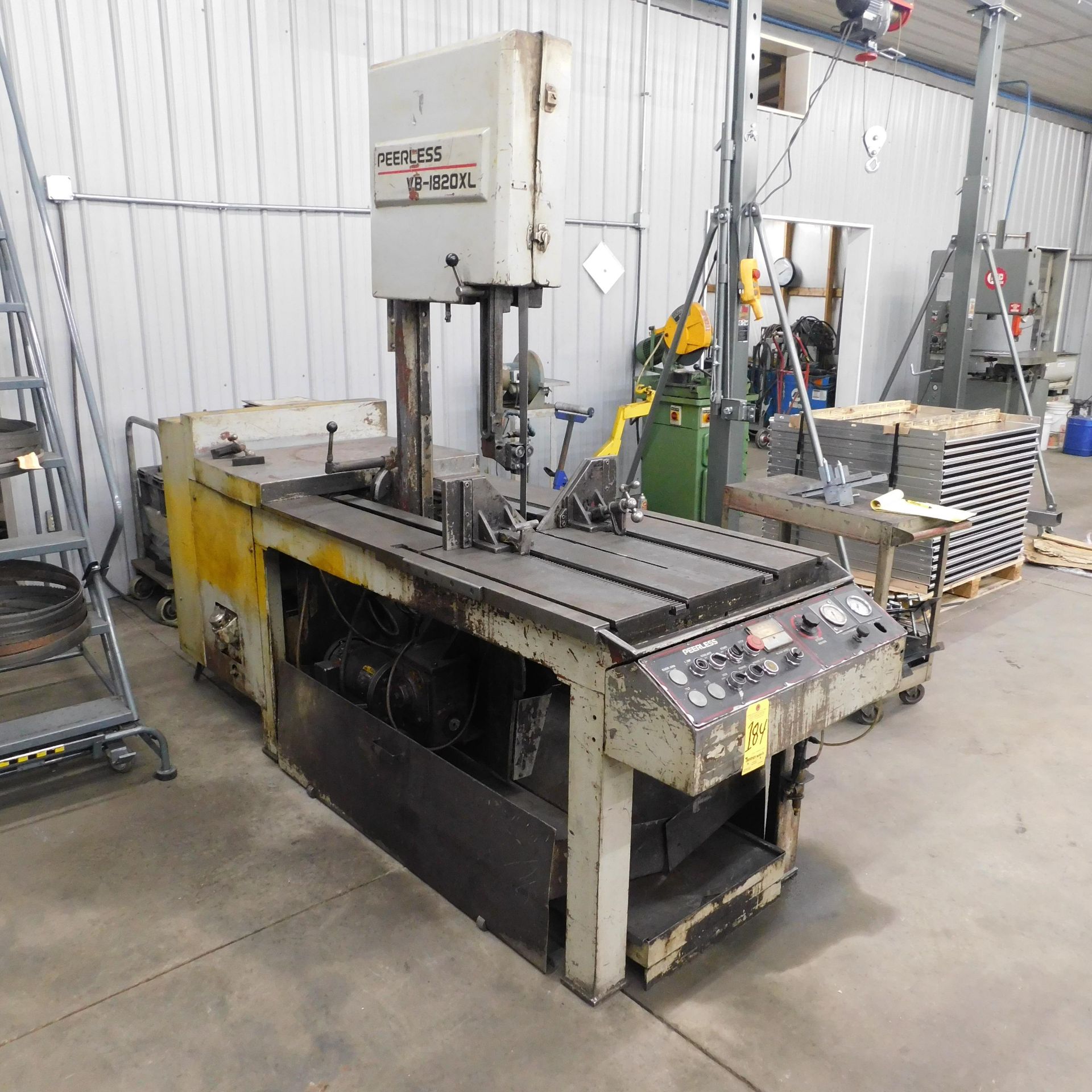 Peerless Model VB-1820XL Tilt Frame Vertical Band Saw, s/n VB1820XL-6315-92, 18" X 20" Capacity,