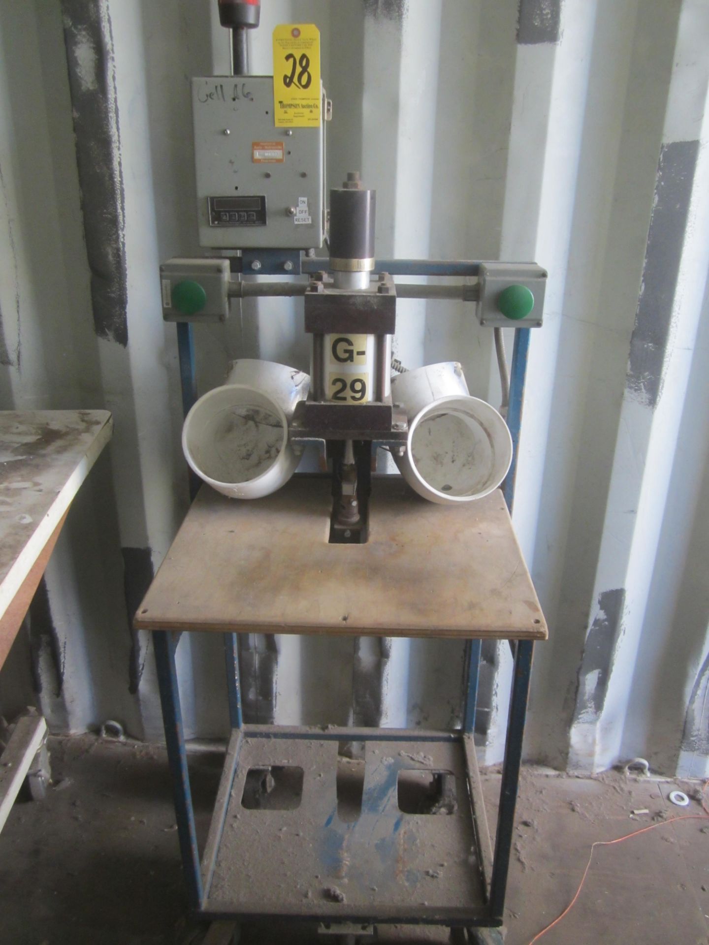 Pneumatic Grommet Press with Dual Palm Button Controls