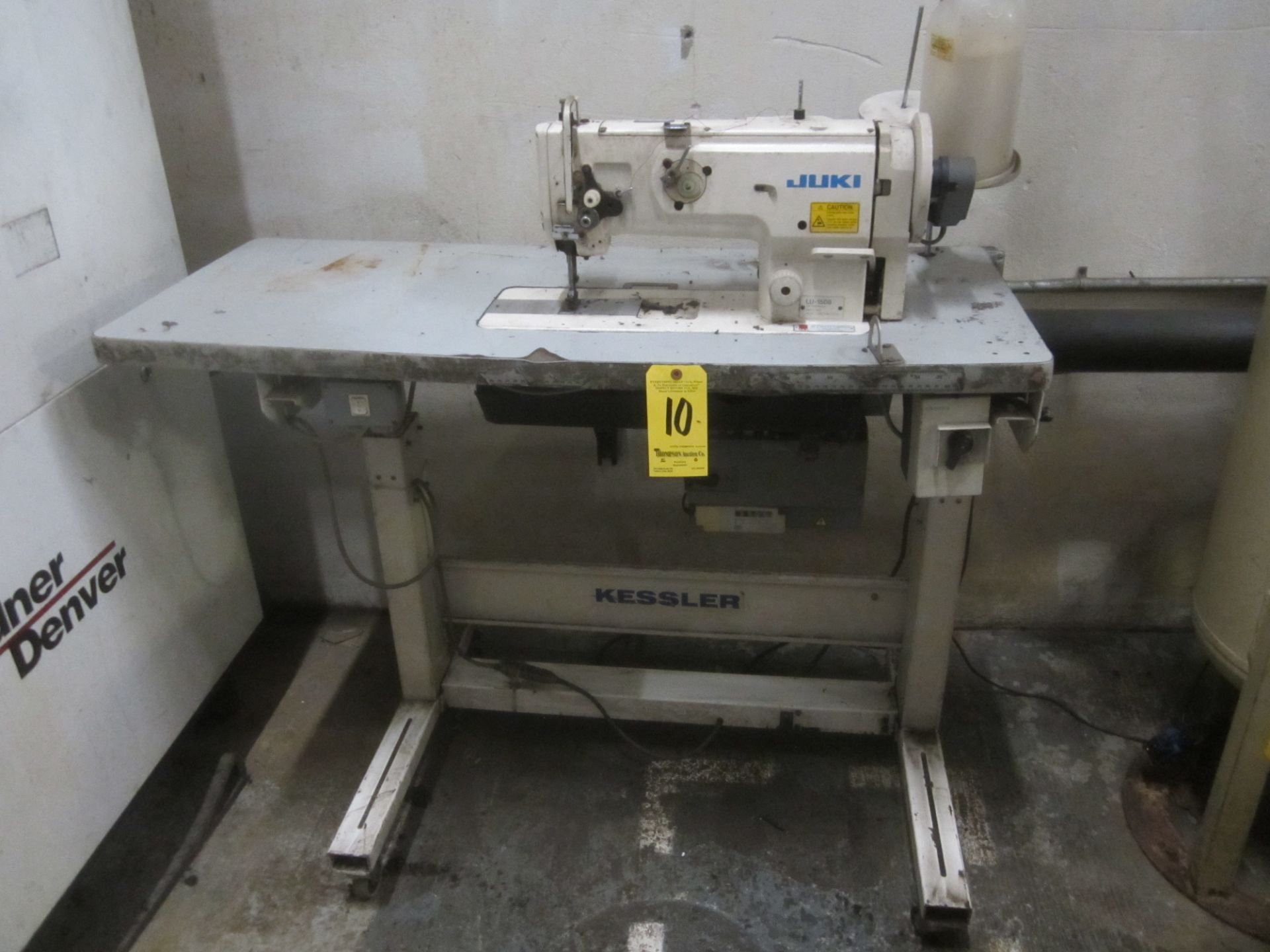 Juki Model LU-1508 Industrial Sewing Machine, s/n LU0EB02404, with Table