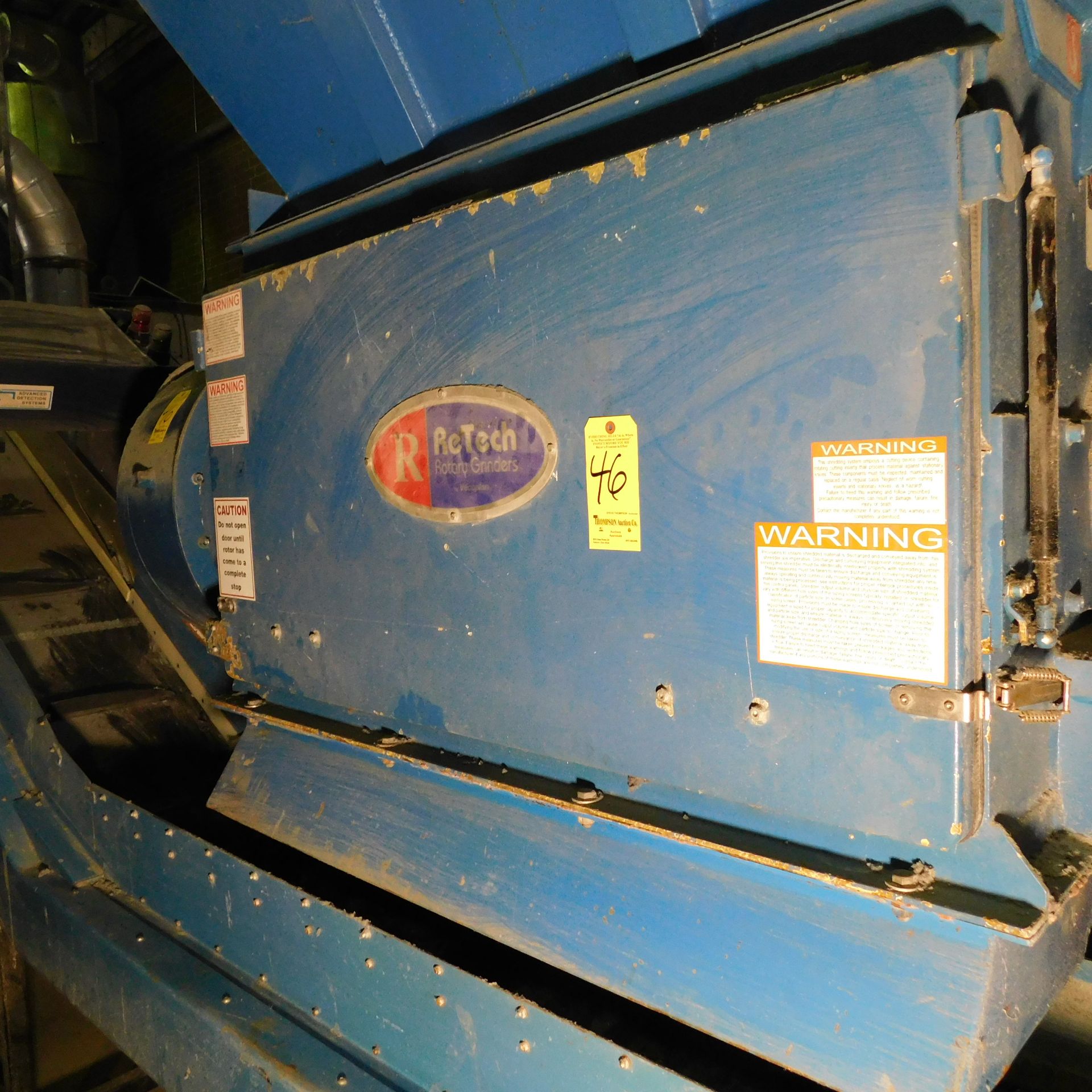 Vecopan/Retech Model RG 52/100 K FF T Shredder/Grinder, s/n 885 6010, New 2006, Film and Fiber, - Image 7 of 13