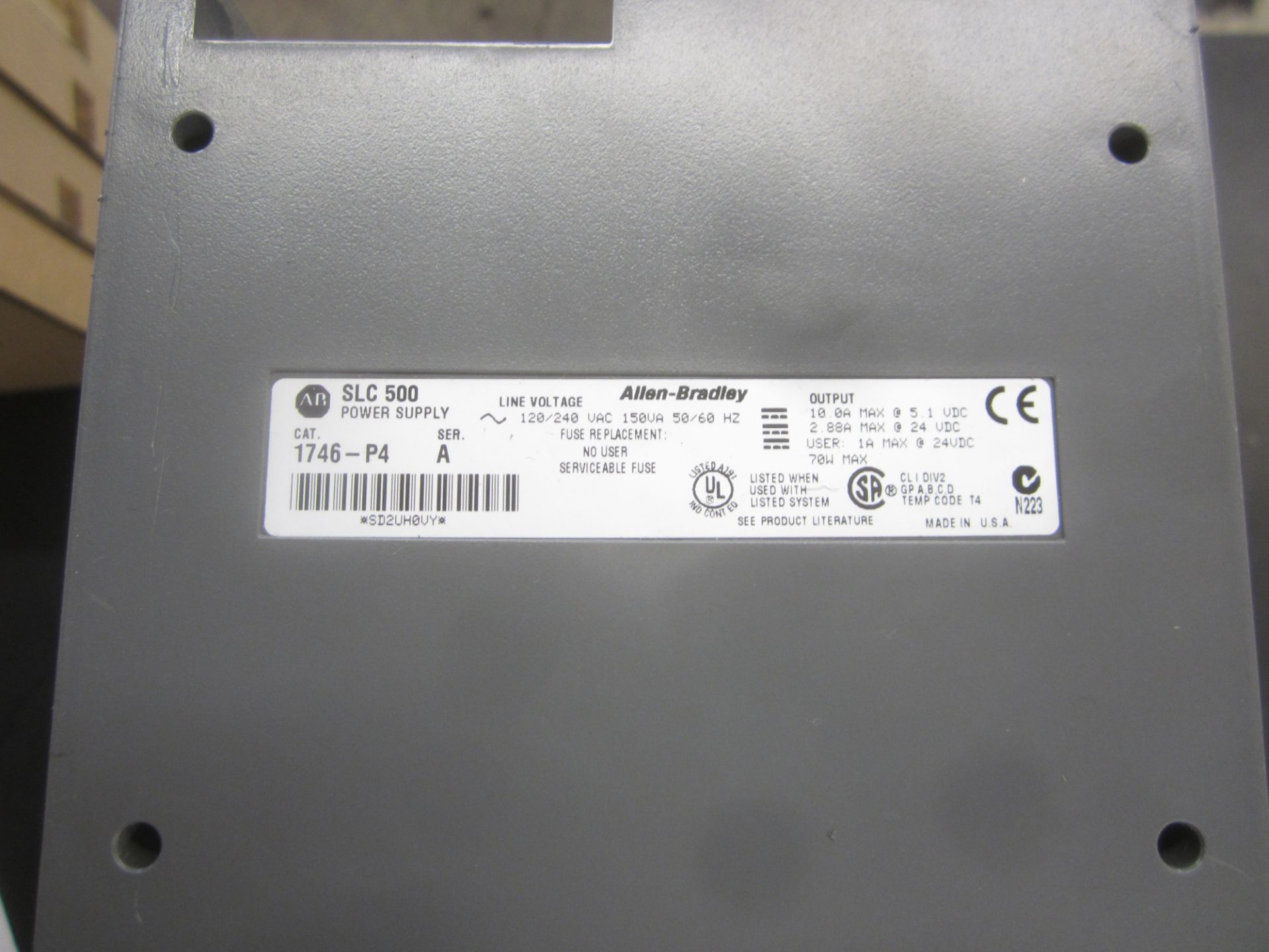 Allen-Bradley SLC500 13-Slot Rack Model 1746-A13/Power Supply Model 1746-P4 - Image 3 of 3