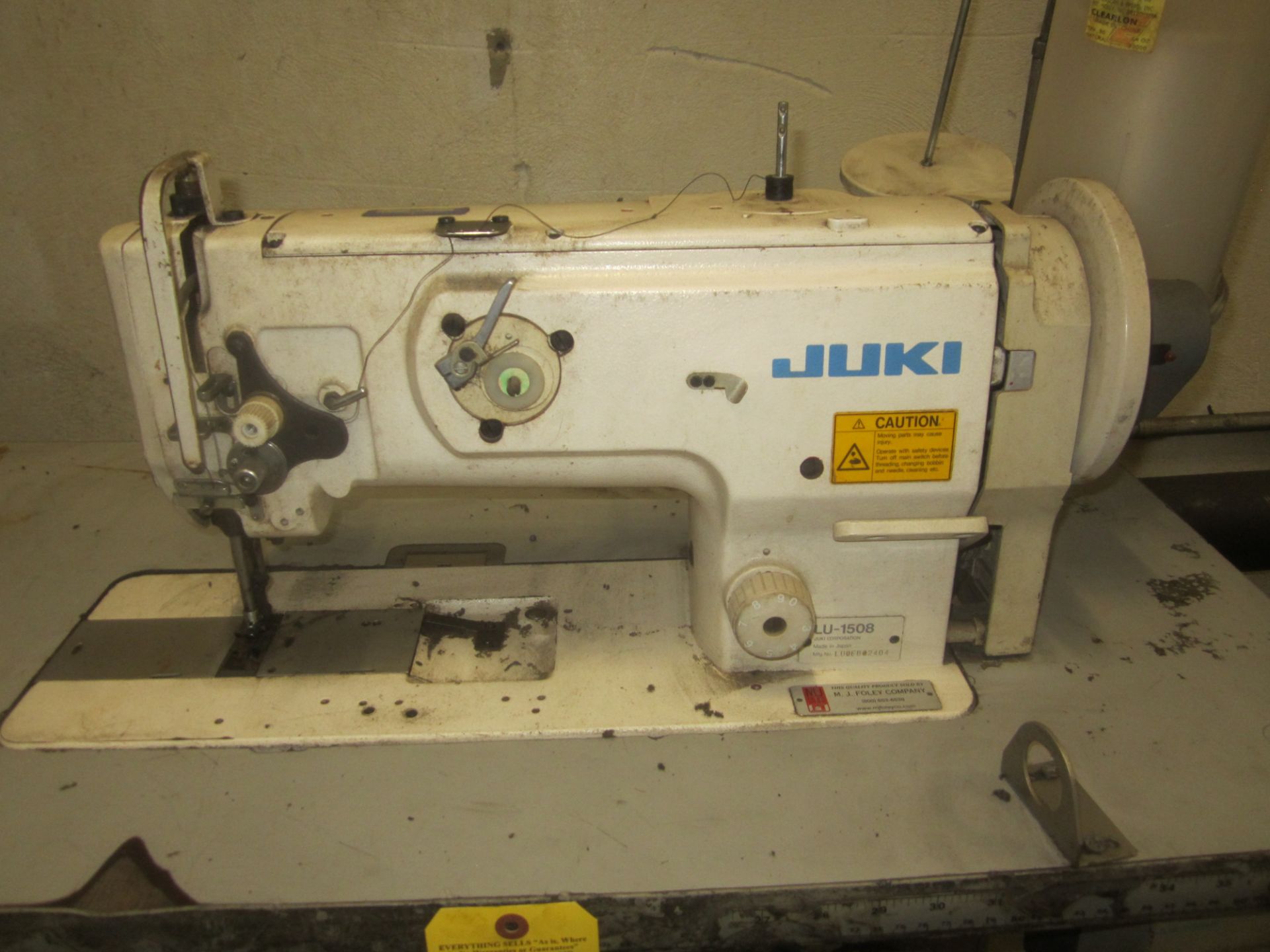 Juki Model LU-1508 Industrial Sewing Machine, s/n LU0EB02404, with Table - Image 2 of 4