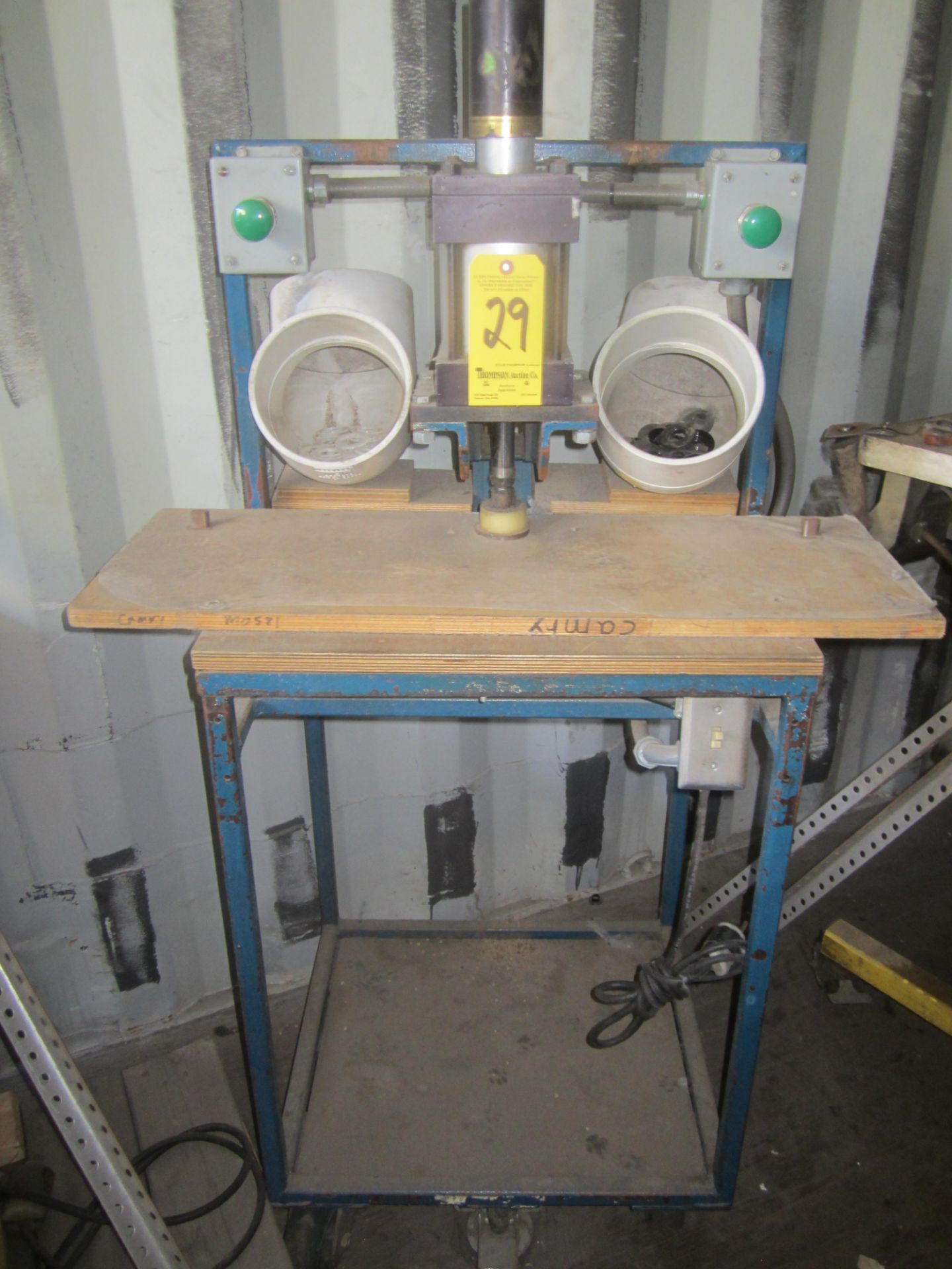 Pneumatic Grommet Press with Dual Palm Button Controls
