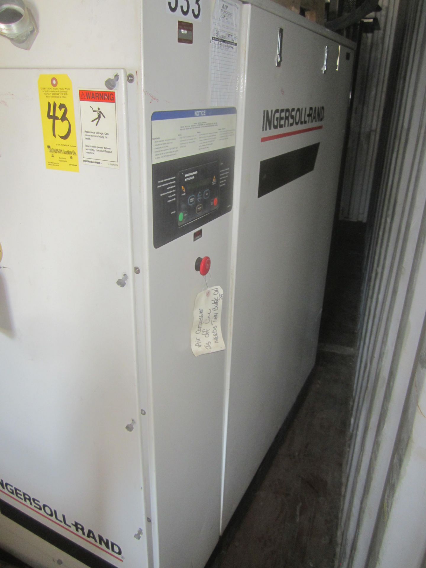 Ingersoll Rand Model SSR-EP75 Rotary Screw Air Compressor, s/n CK0714U98121, 75 HP, 460/3/60 - Image 2 of 5