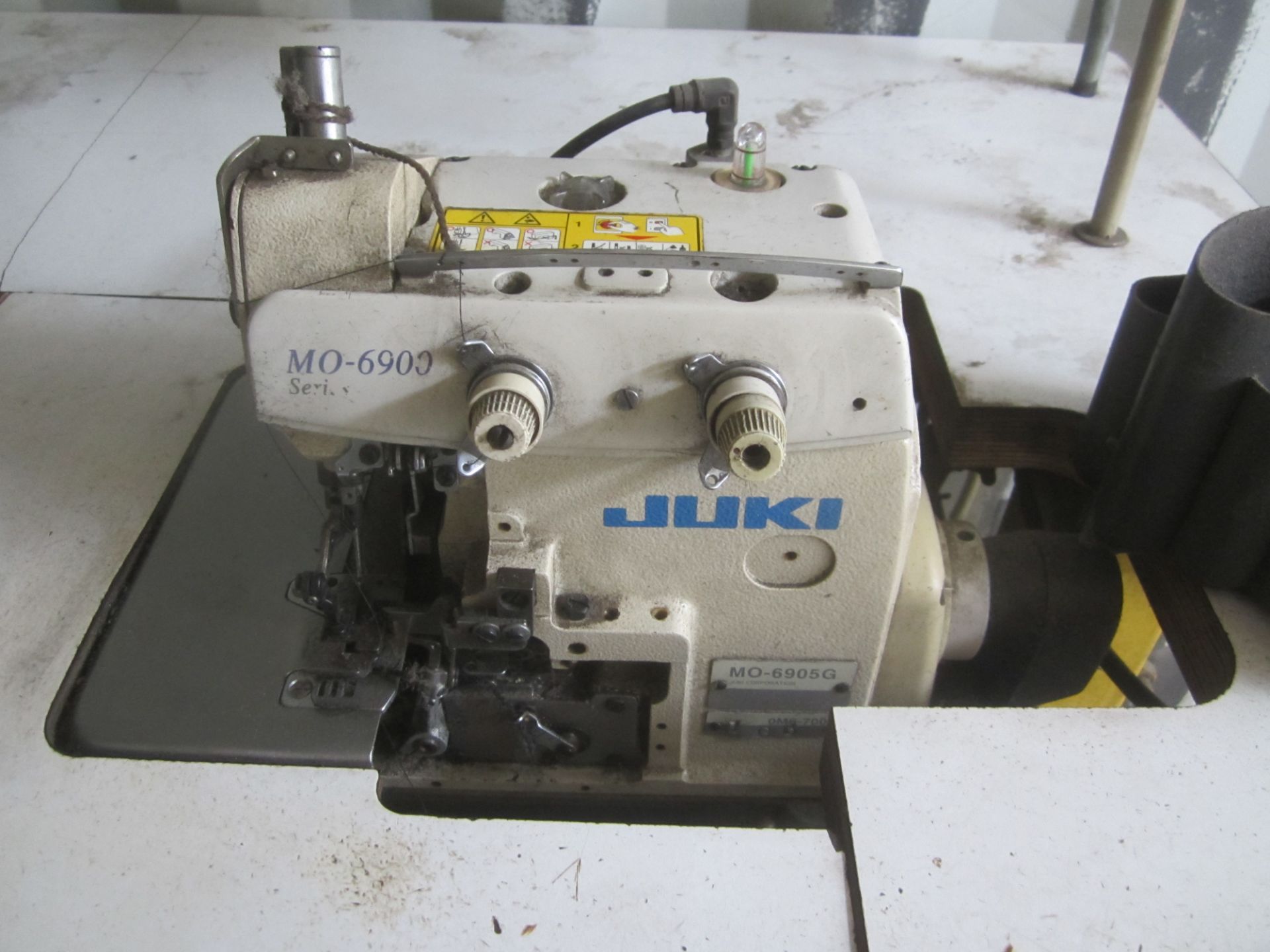 Juki Model MO-6905G Class OM6-700 Industrial Sewing Machine, s/n 8MOEJ31236, with Table and Foot - Image 2 of 6