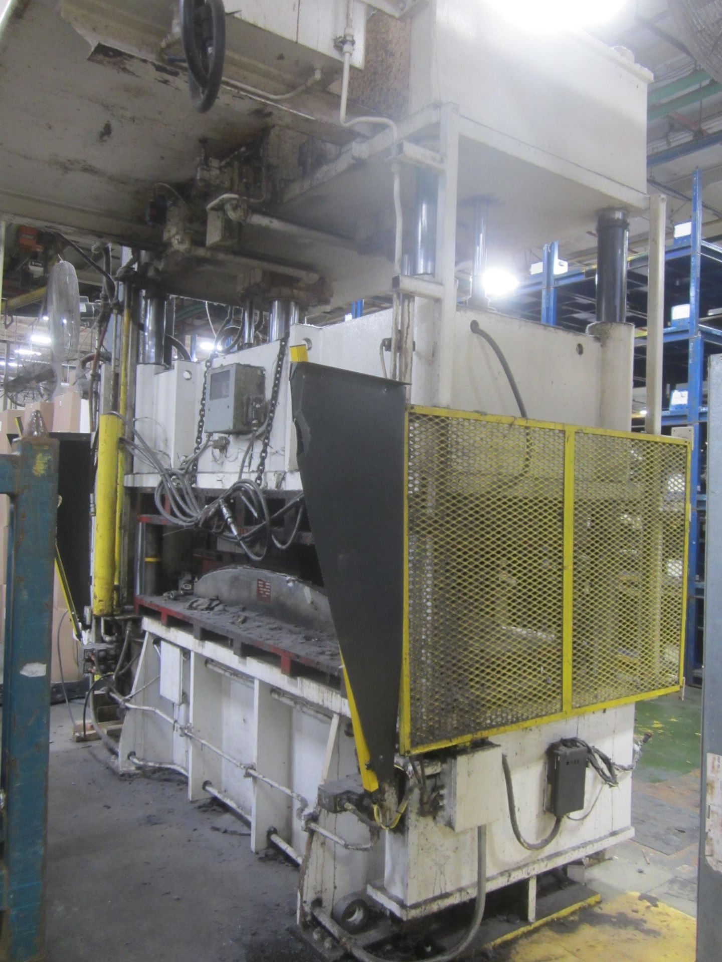 St. Lawrence 100 Ton Hydraulic Press, 4-Post, 114" X 50" Bed and Ram Area, 100" X 36" Between the - Image 6 of 9