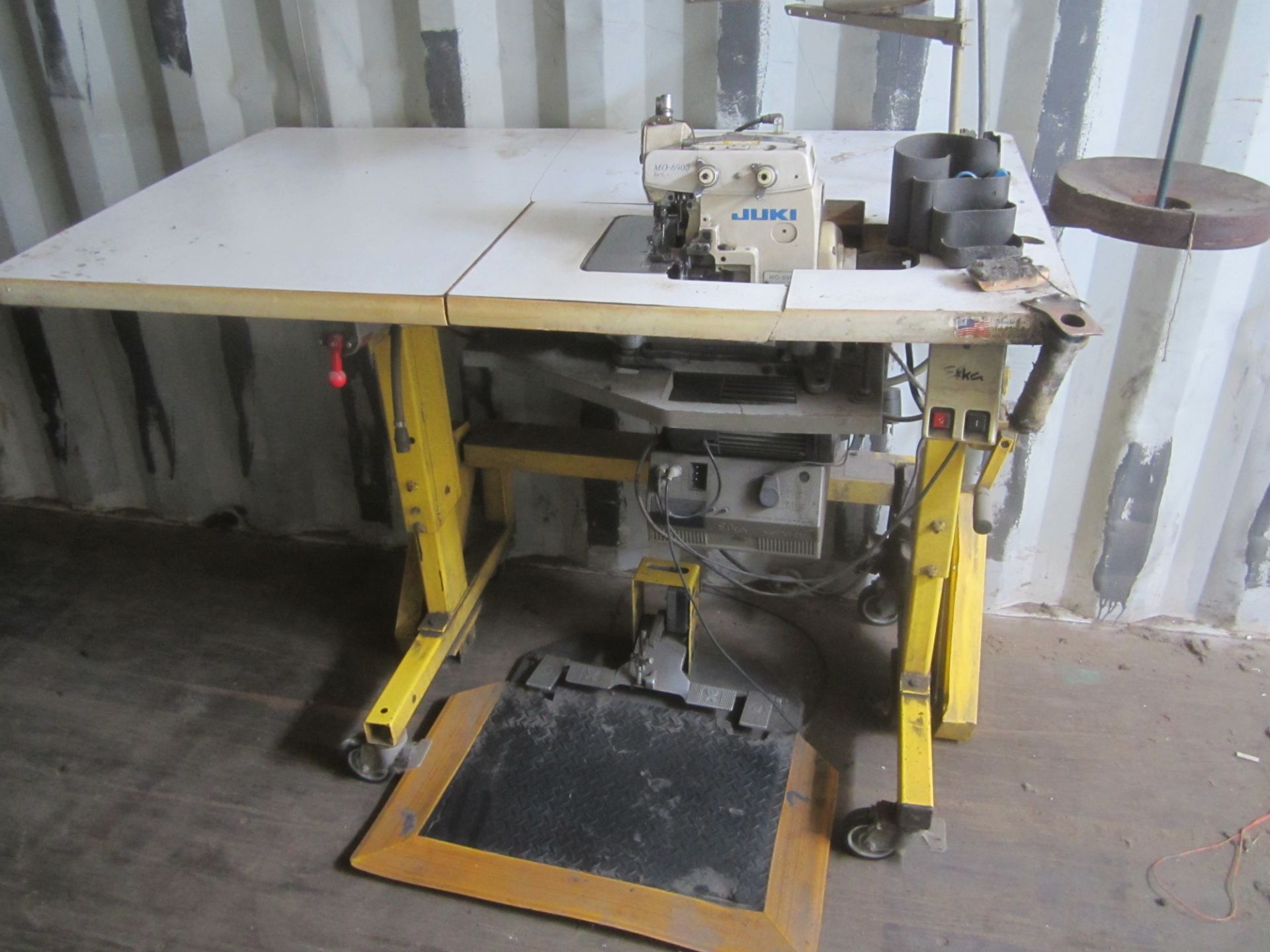 Juki Model MO-6905G Class OM6-700 Industrial Sewing Machine, s/n 8MOEJ31236, with Table and Foot