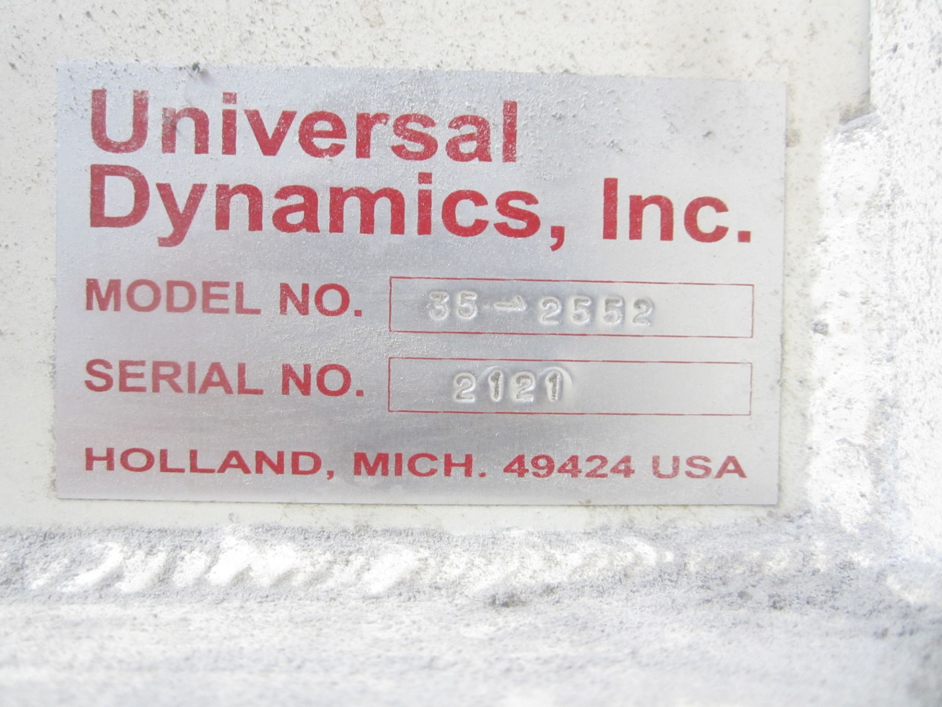 Universal Dynamics Model 35-2552 Hydraulic Box Dumper, s/n 2121 - Image 6 of 6