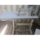 Juki Model DDL-8100e Industrial Sewing Machine, s/n PD0NL02018, with Table, Used only 6 Months
