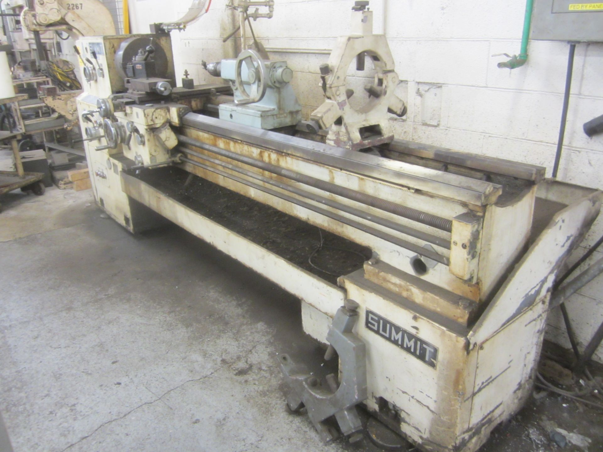 Summit Model 19-4 X 80 Toolroom Lathe, s/n 3602, 19" X 80" Capacity, 4" Spindle Hole, Inch/Metric, - Image 2 of 10