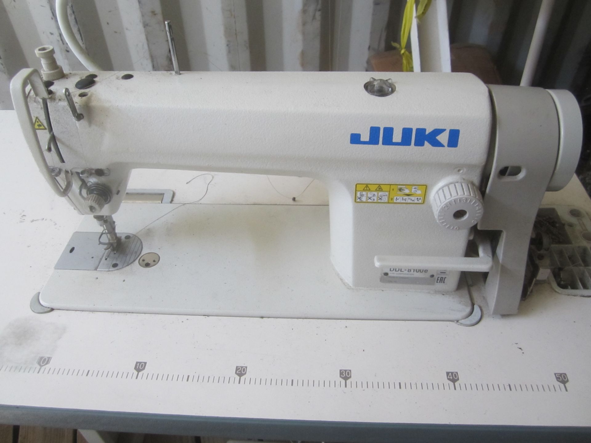 Juki Model DDL-8100e Industrial Sewing Machine, s/n PD0NL02059, with Table, Used only 6 Months - Image 3 of 6