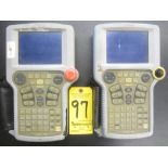 (2) Motoman Yasnac XRC Model JZNC-XPP02B Teach Pendants, s/n's D0052H244410015 and