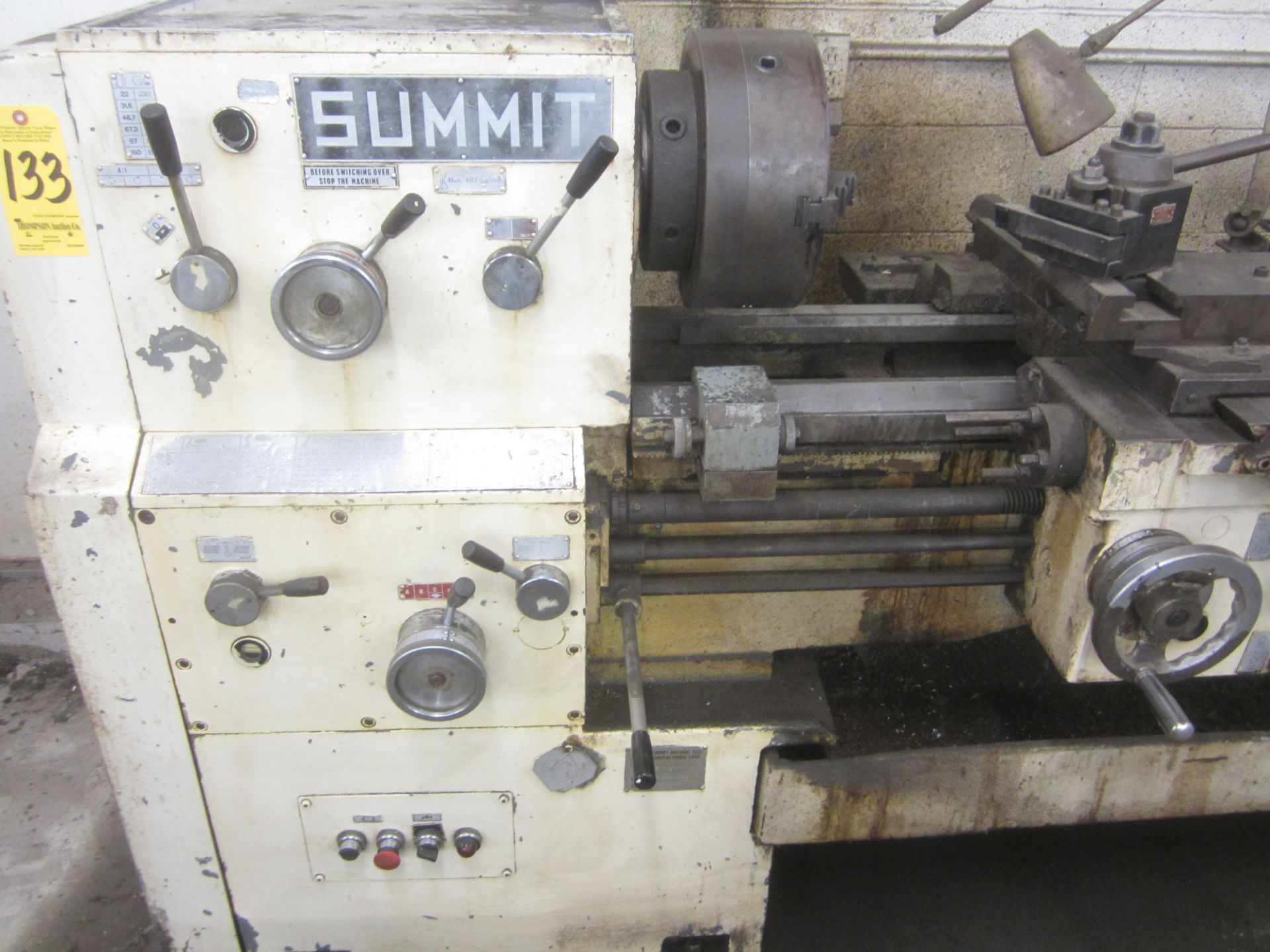 Summit Model 19-4 X 80 Toolroom Lathe, s/n 3602, 19" X 80" Capacity, 4" Spindle Hole, Inch/Metric, - Image 3 of 10