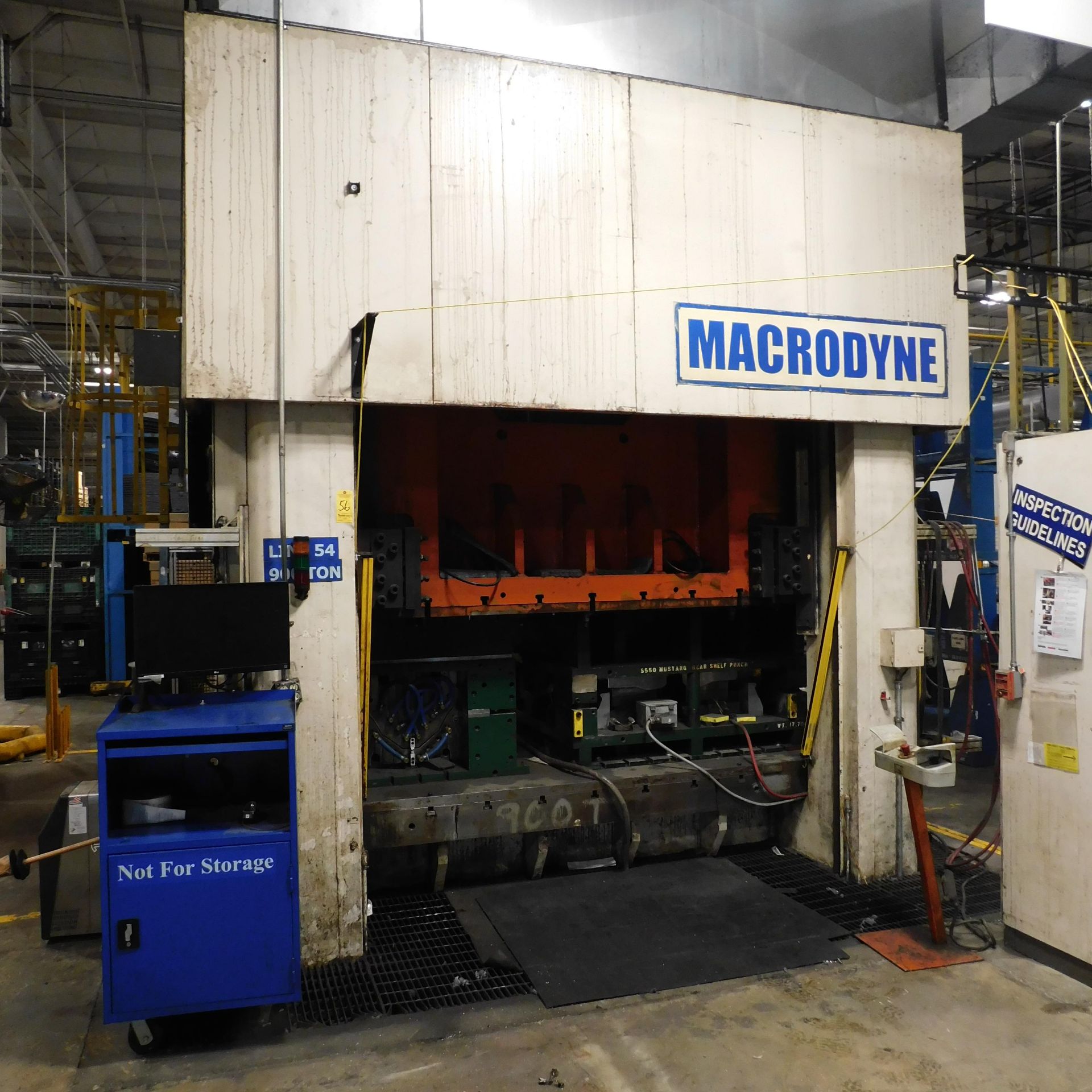 Macrodyne 900 Ton Hydraulic Press, Allen Bradley PLC, 144" X 86" Bed and Ram, Open Height 70 1/2"