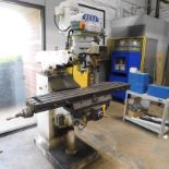 Acra Vertical Mill, 2 HP, Variable Speed, 10" X 50" Table, D.R.O., Missing Knee Crank and Y-Axis