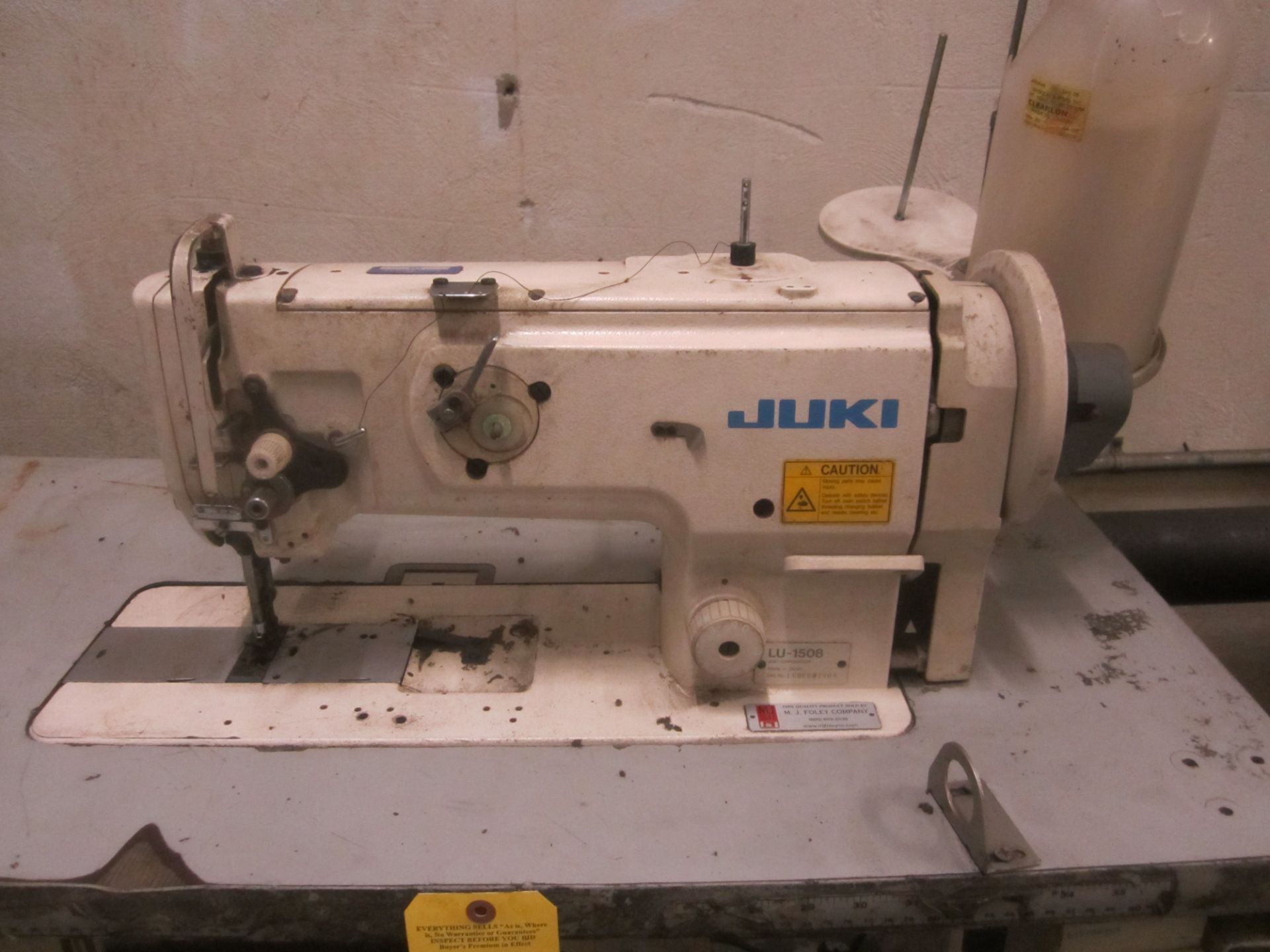 Juki Model LU-1508 Industrial Sewing Machine, s/n LU0EB02404, with Table - Image 3 of 4