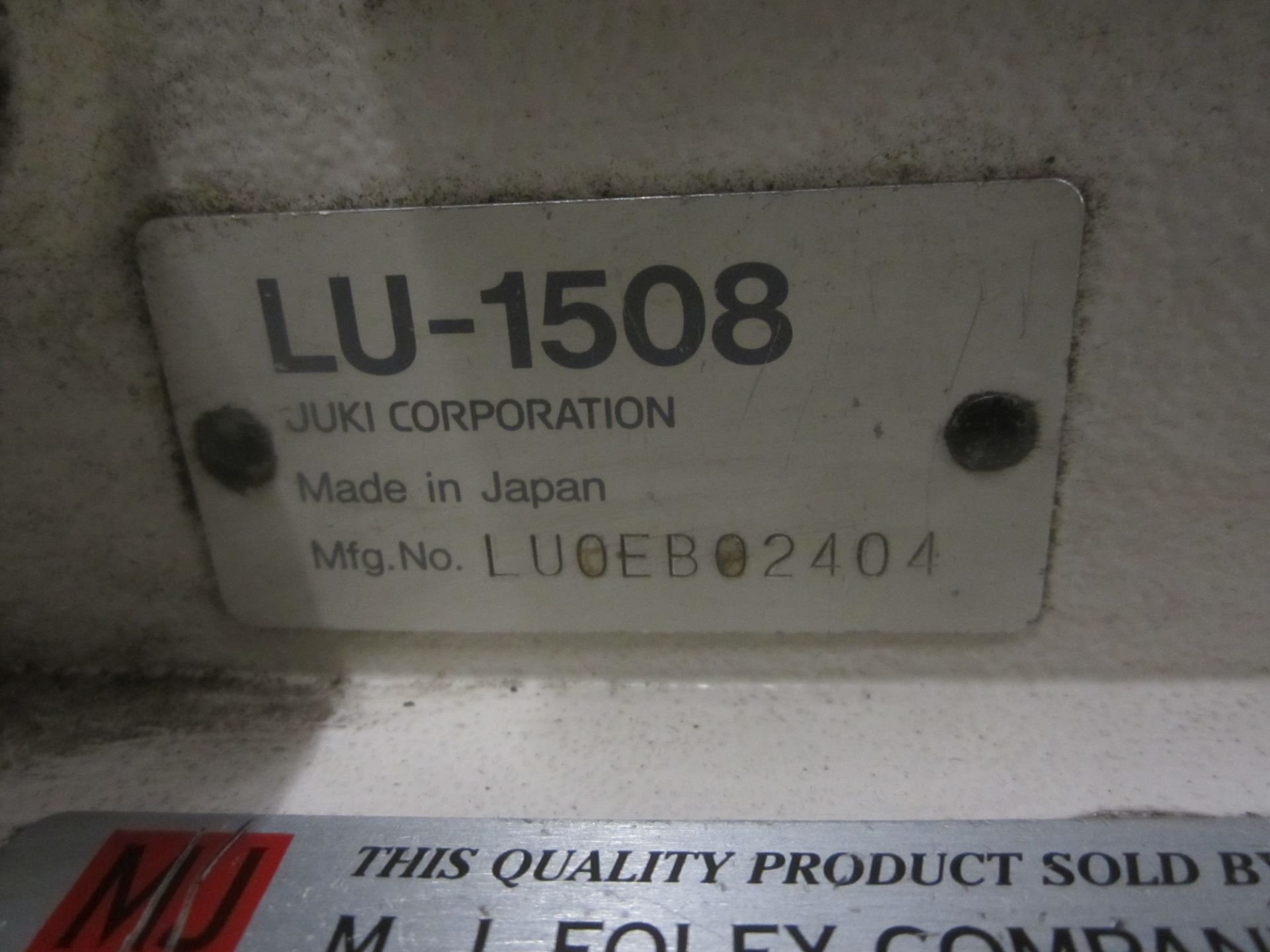 Juki Model LU-1508 Industrial Sewing Machine, s/n LU0EB02404, with Table - Image 4 of 4