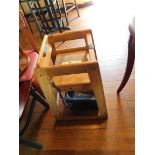 Wooden High Chair & Plastic Booster Seat