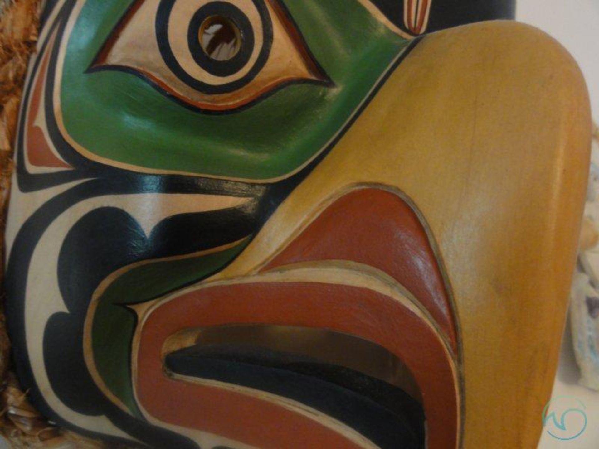 Northwest Indian signed mask - Image 4 of 5