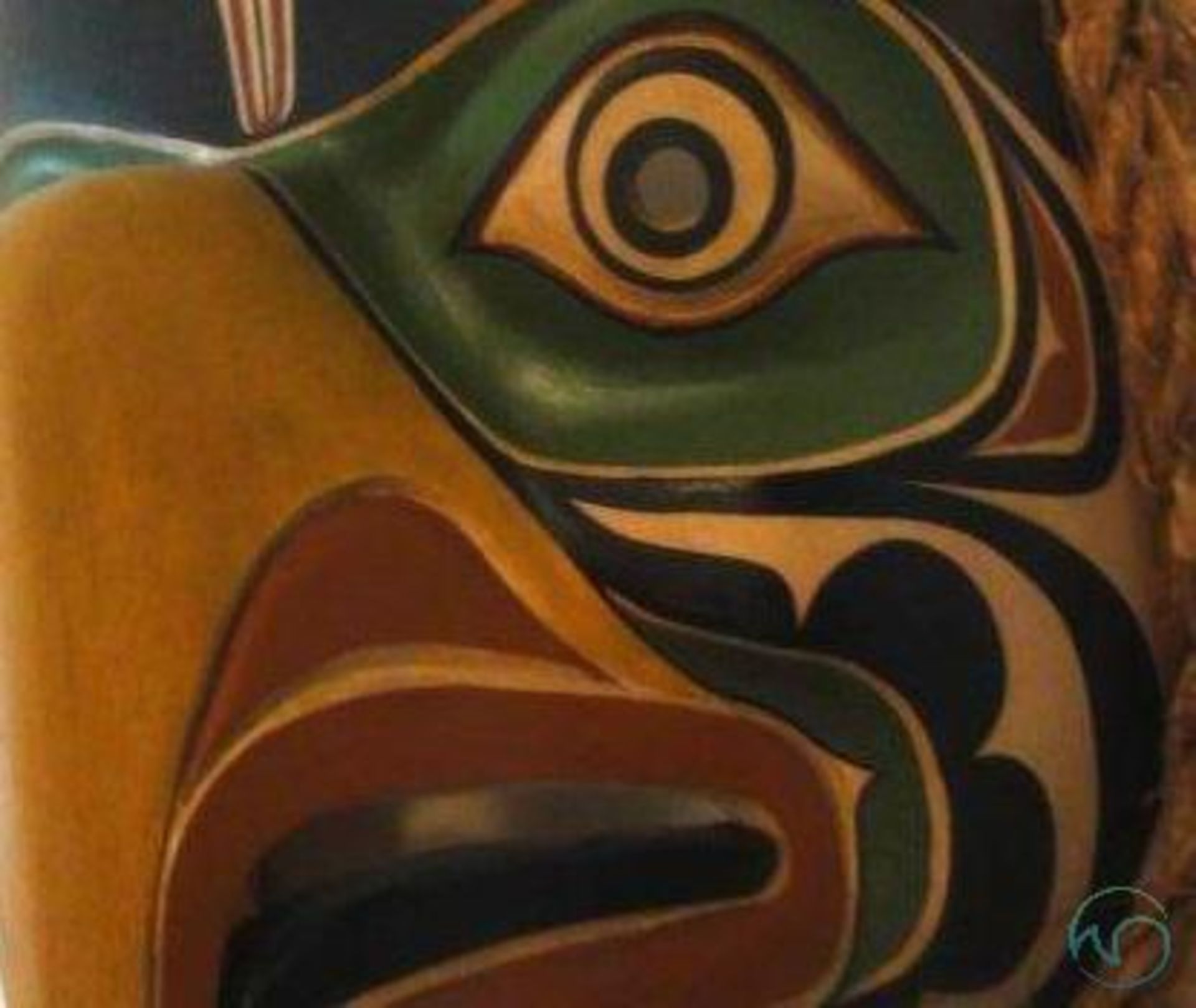 Northwest Indian signed mask - Image 5 of 5