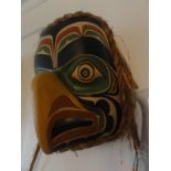 Northwest Indian signed mask