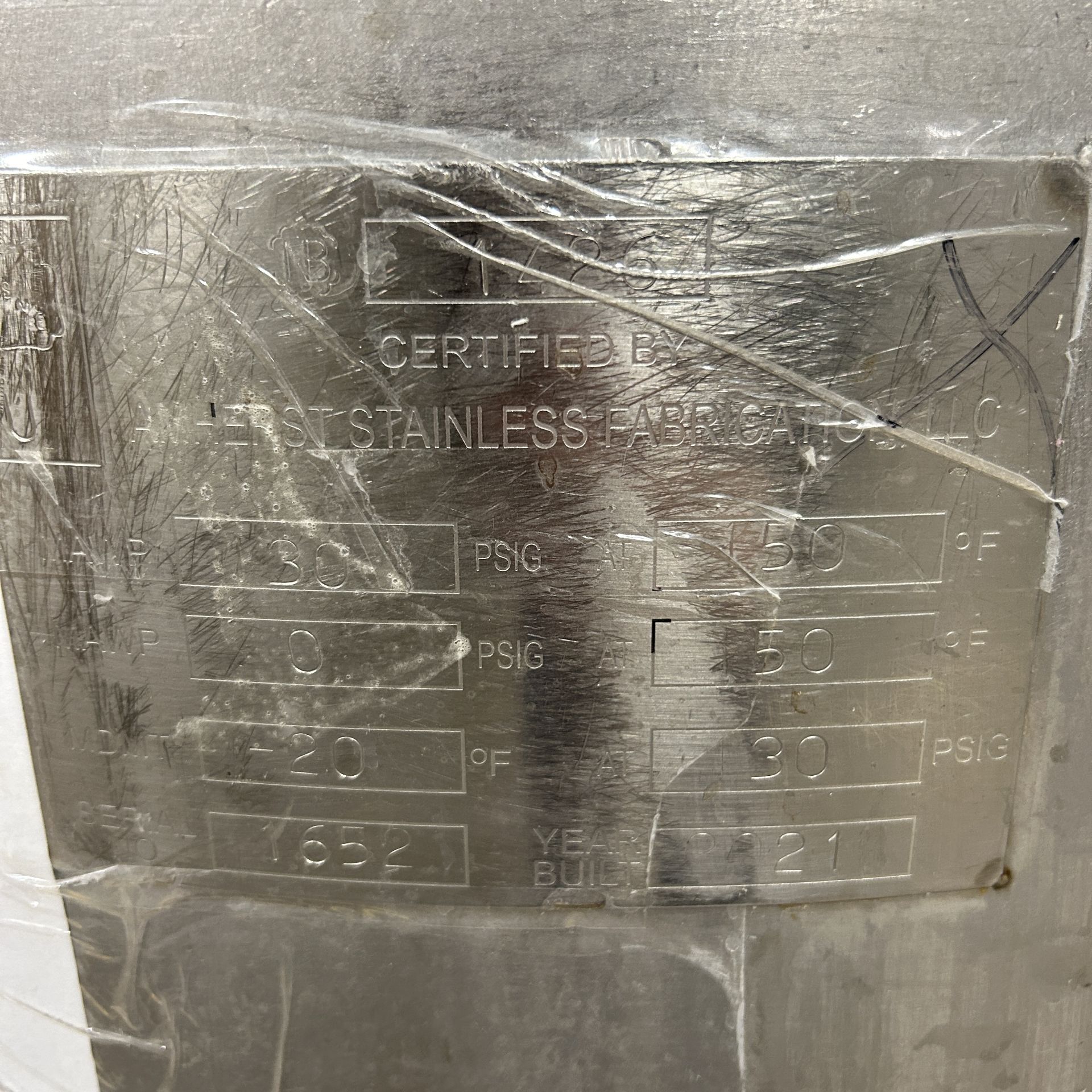 2021 Amherst Stainless Steel Agitation Pressure Pot - Image 10 of 10