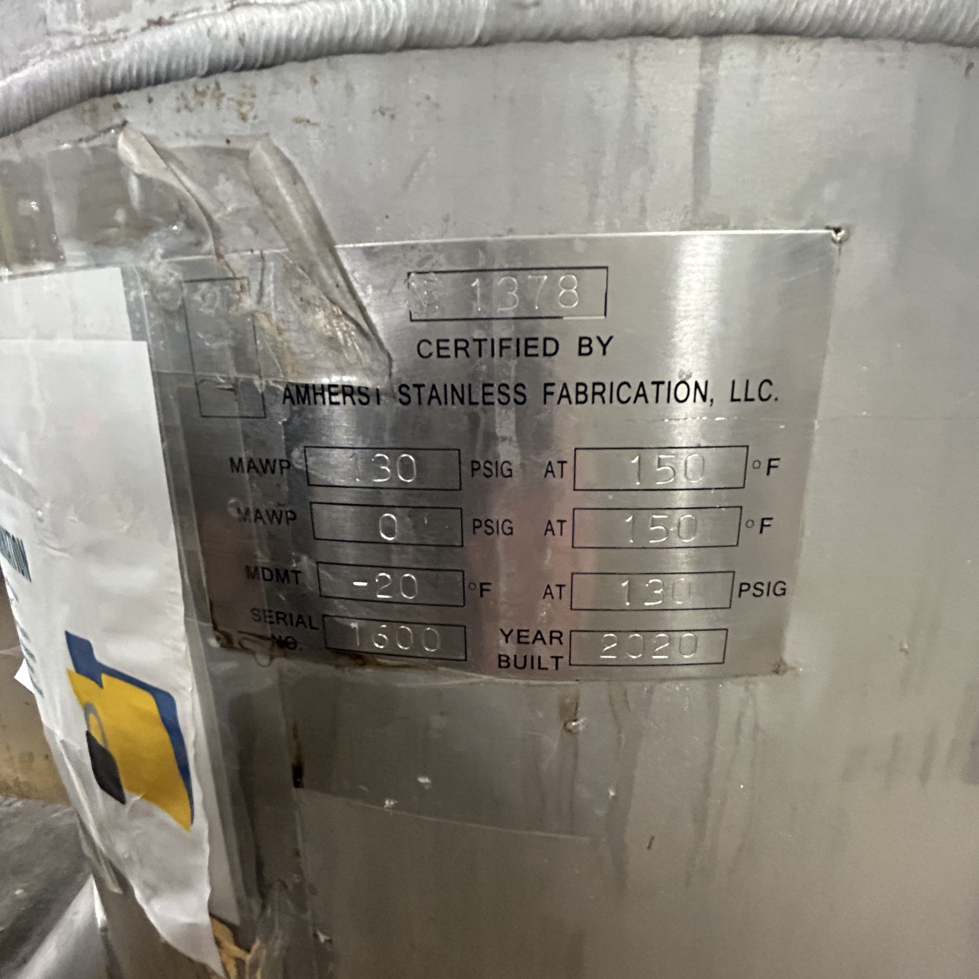 2020 Amherst Stainless Steel Agitation Pressure Pot - Image 11 of 11